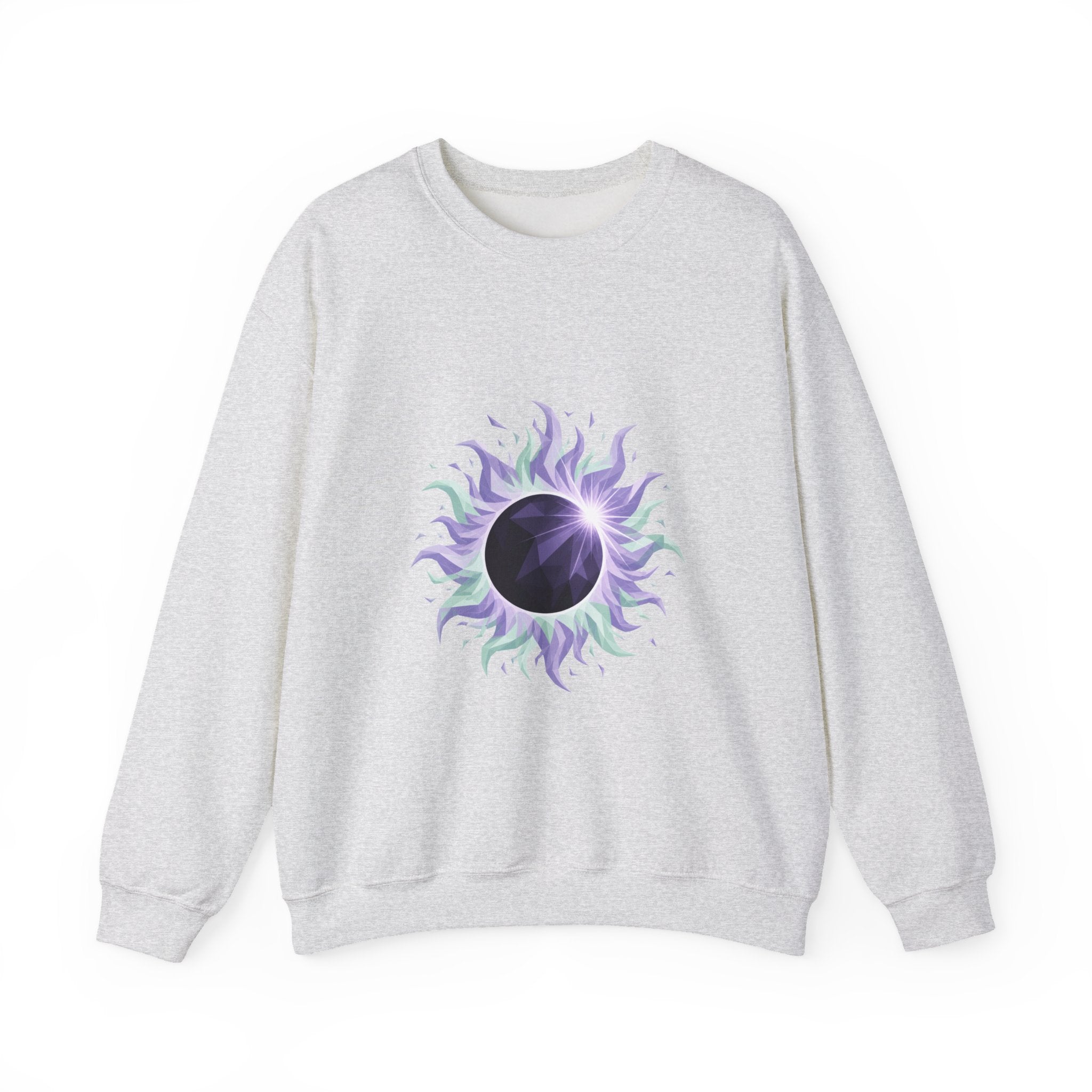 Matching Couple Sweatshirt - Solar & Lunar Eclipse Matching Couple Comfort Colors Crew Geometric Art His Hers Love Gift - Design A