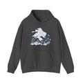 Matching Couple Sweatshirt - Mountain & Ocean Matching Couple Hooded Sweatshirt Minimalist Art His Hers Valentine Gift - Design A