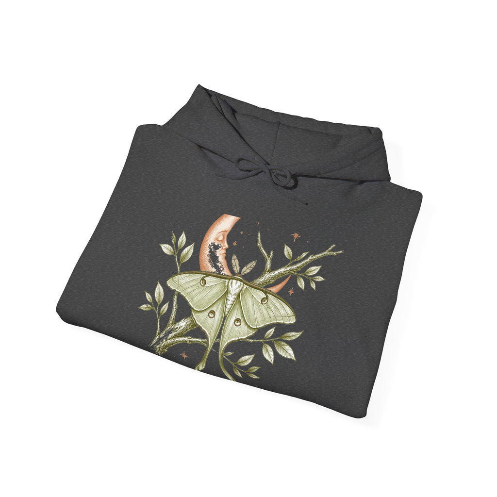 Matching Couple Sweatshirt - Butterfly & Moth Matching Couple Hooded Sweatshirt Hand-Drawn Art His Hers Best Friend Gift - Design B