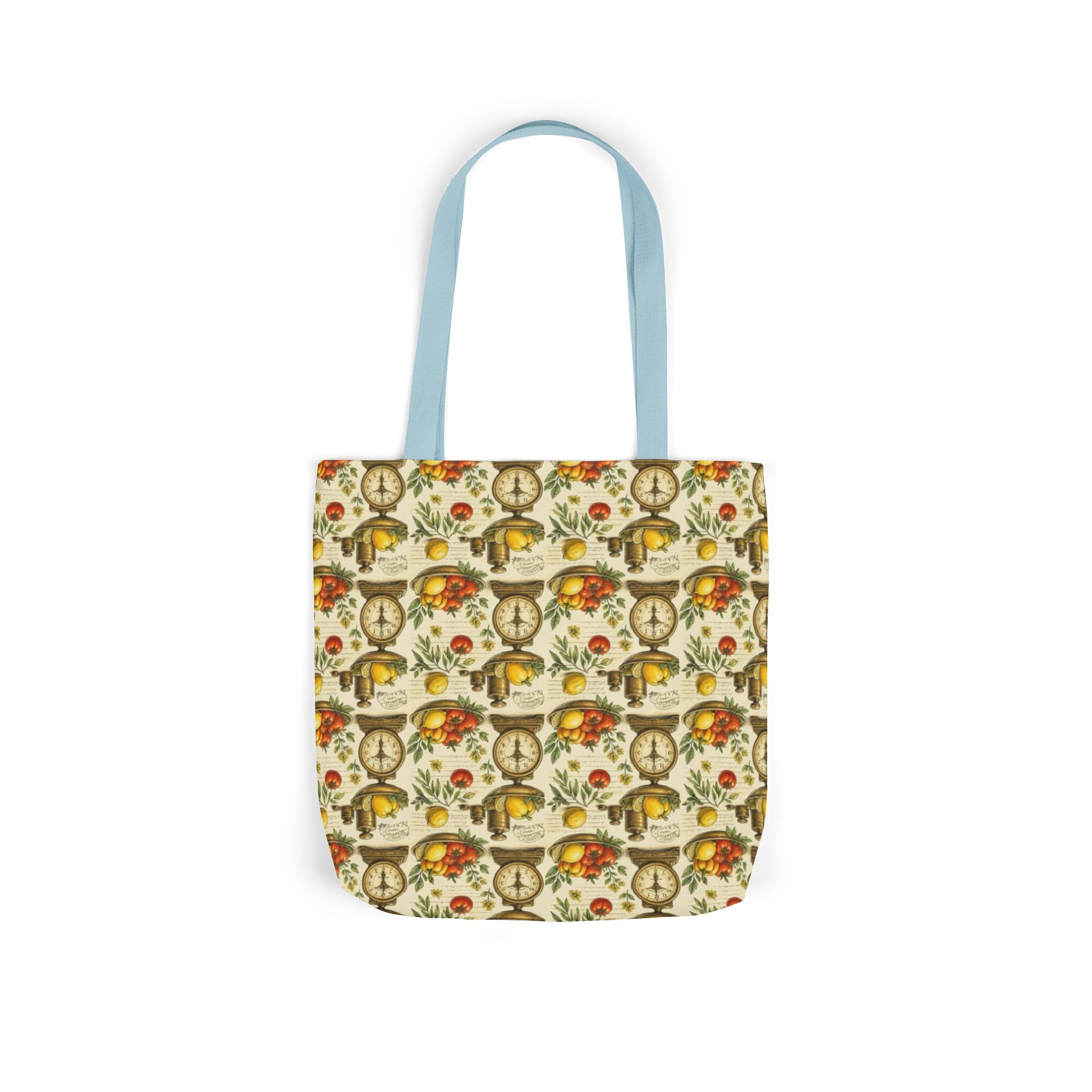 Vintage Kitchen Scale Canvas Tote Bag Mediterranean Kitchen Watercolor Design Italian Cottagecore Gift