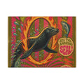 Seal Fire Hoop Wall Art Canvas 24×36 Psychedelic Dining Room Decor Maximalist Print