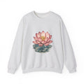 Matching Couple Sweatshirt - Open & Closed Lotus Matching Couple Crewneck Sweatshirt Vintage Art His Hers Wedding Gift - Design A