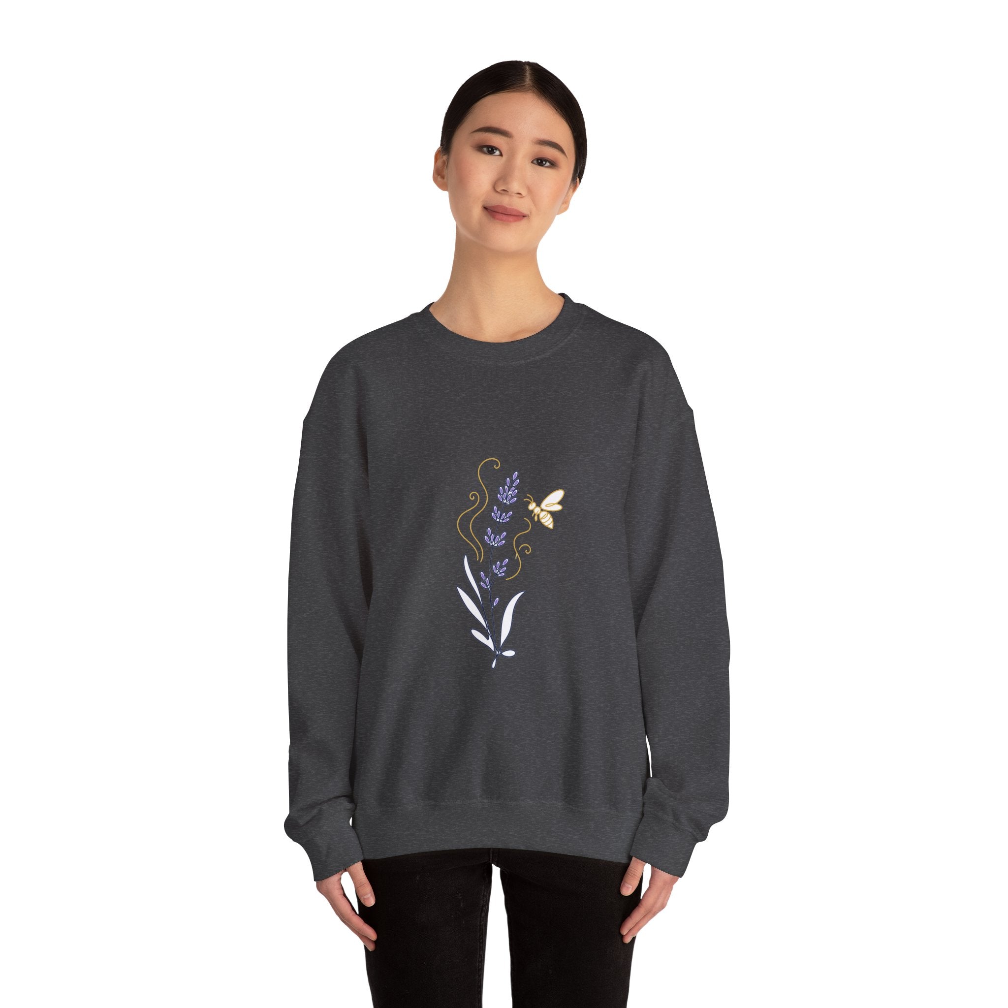 Matching Couple Sweatshirt - Lavender & Thistle Matching Couple Comfort Colors Crew Minimalist Art His Hers Christmas Gift - Design A