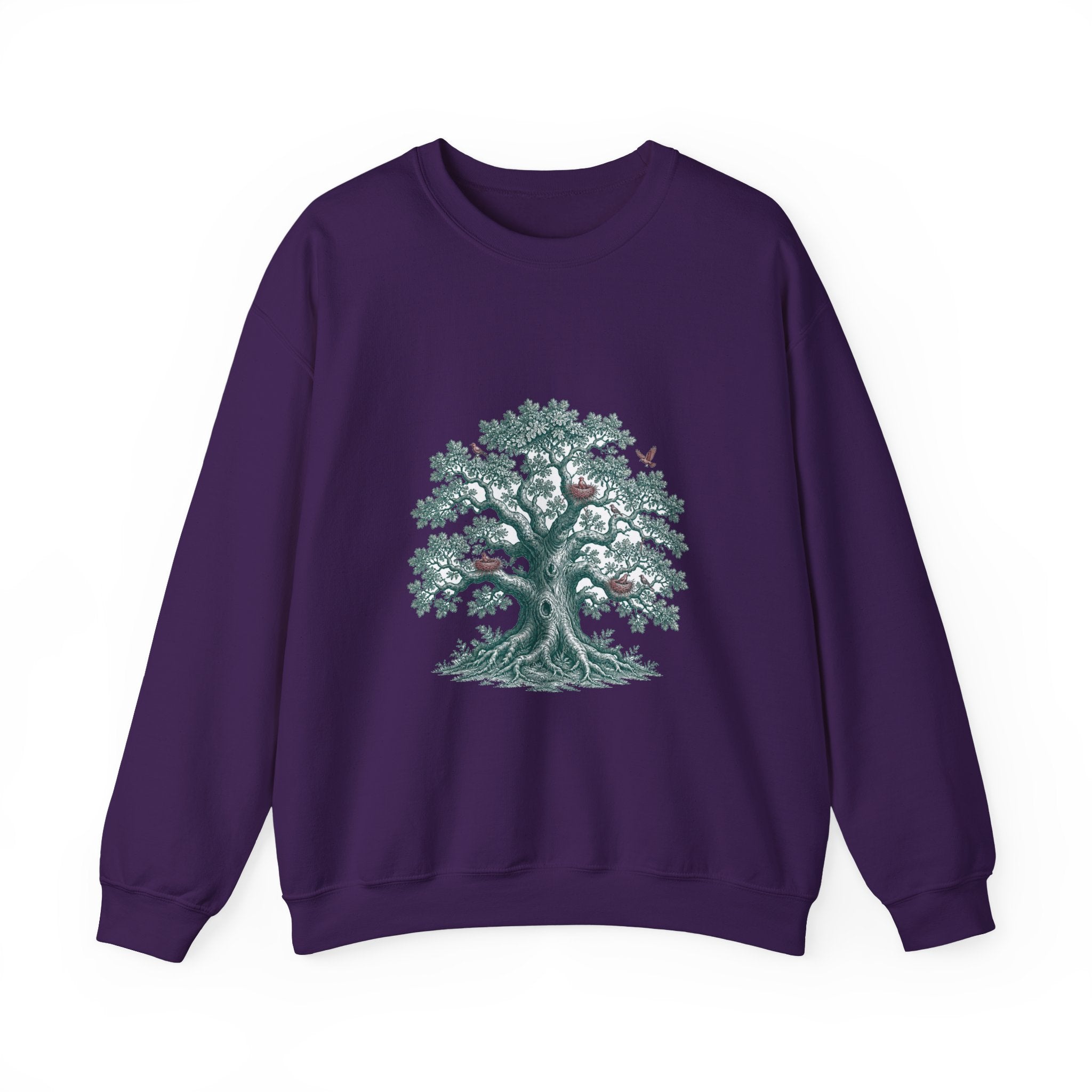 Matching Couple Sweatshirt - Ancient Oak & Deep Roots Matching Couple Premium Fleece Sweatshirt Vintage Art His Hers Honeymoon Gift - Design A