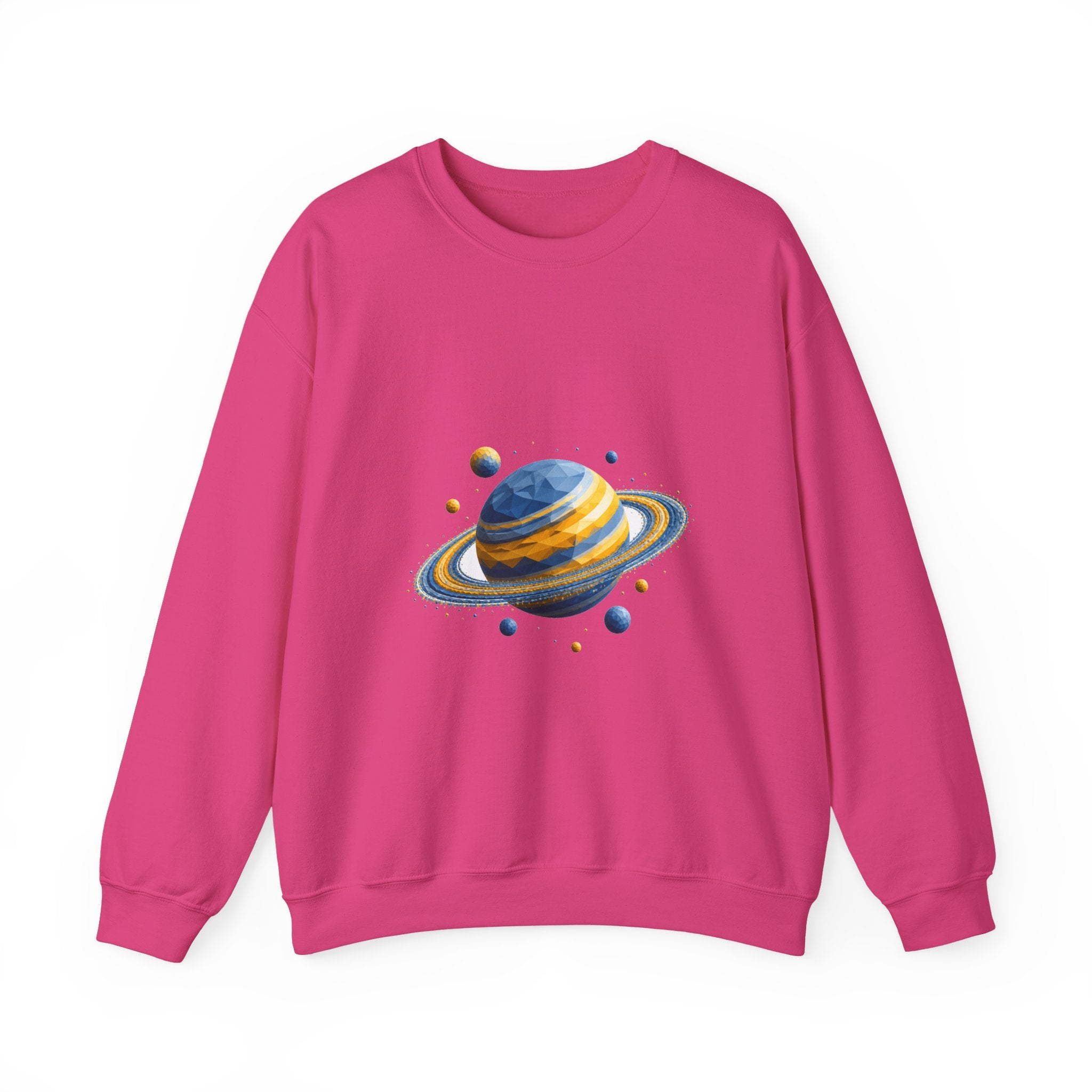 Matching Couple Sweatshirt - Astronaut & Planet Matching Couple Comfort Colors Crew Geometric Art His Hers Love Gift - Design B