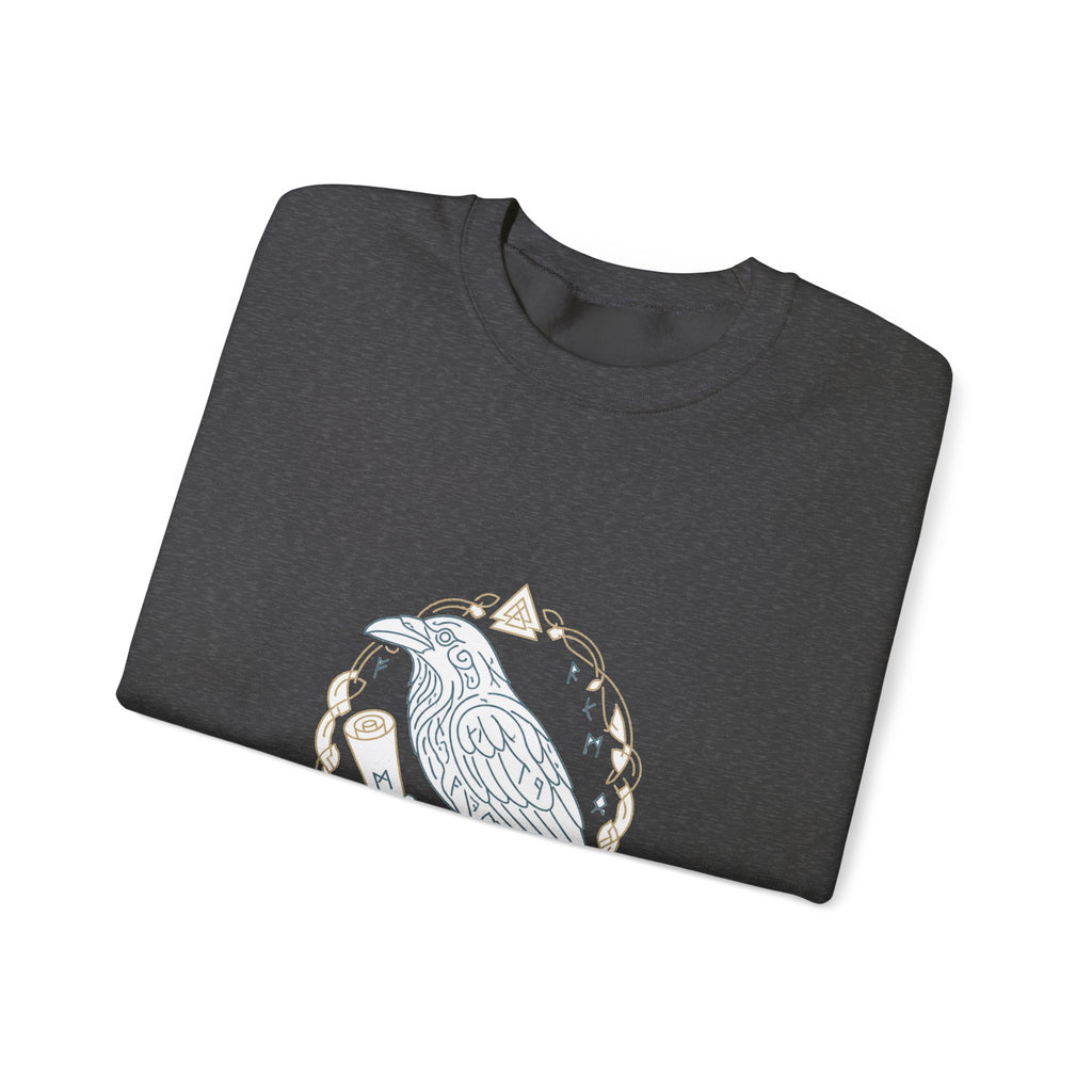 Matching Couple Sweatshirt - Huginn & Muninn Matching Couple Comfort Colors Crew Minimalist Art His Hers Christmas Gift - Design B