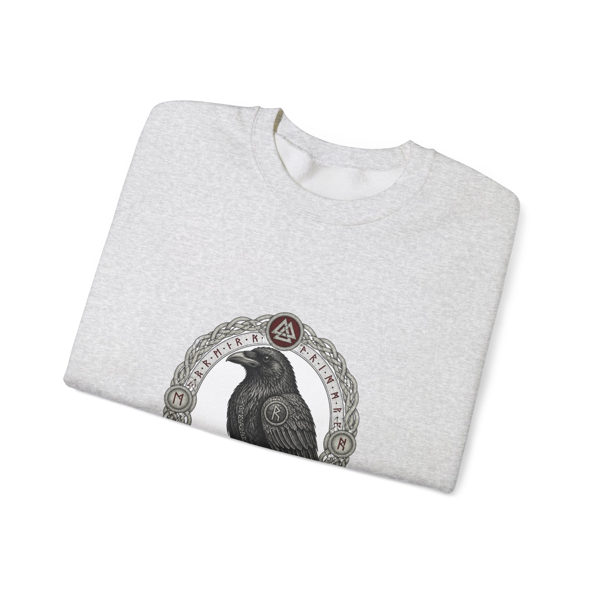Matching Couple Sweatshirt - Huginn & Muninn Matching Couple Comfort Colors Crew Vintage Art His Hers Honeymoon Gift - Design B