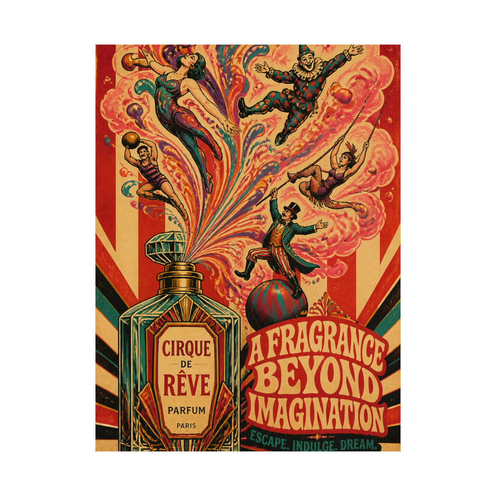 Perfume Bottle Fountain Wall Art Poster 24×36 Psychedelic Dining Room Decor Maximalist Print