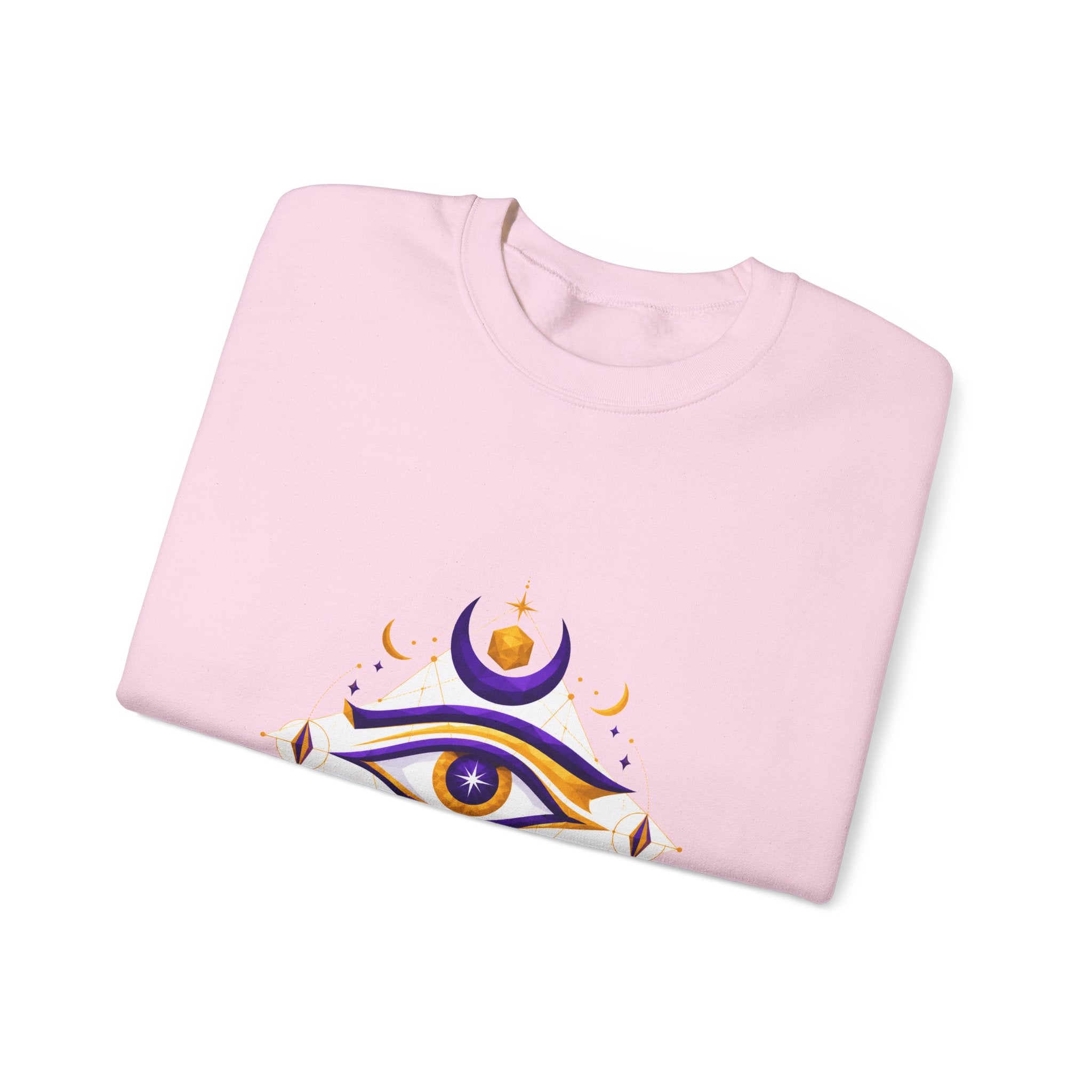 Matching Couple Sweatshirt - Eye of Ra & Horus Matching Couple Premium Fleece Sweatshirt Geometric Art His Hers Love Gift - Design B