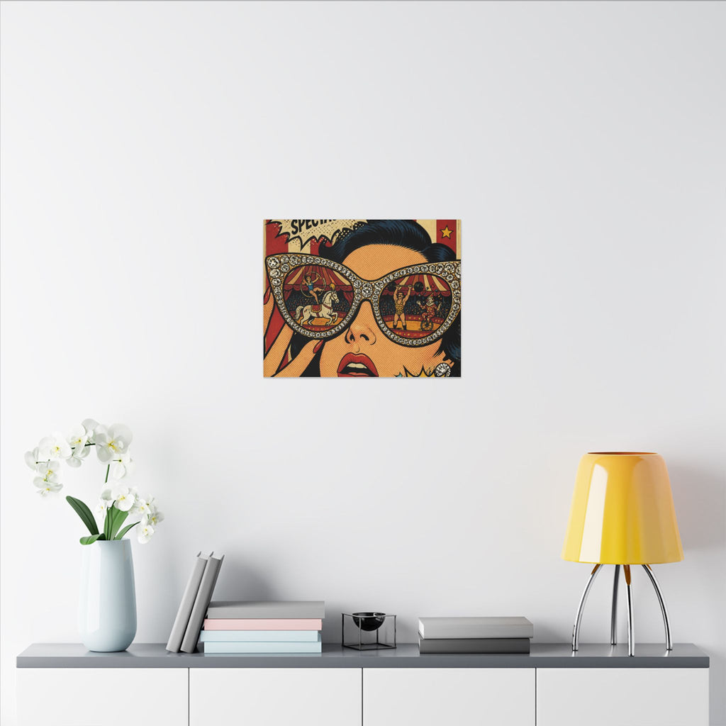 Sunglasses Circus Ring Wall Art Canvas 16×20 Pop Art Living Room Decor Maximalist Print