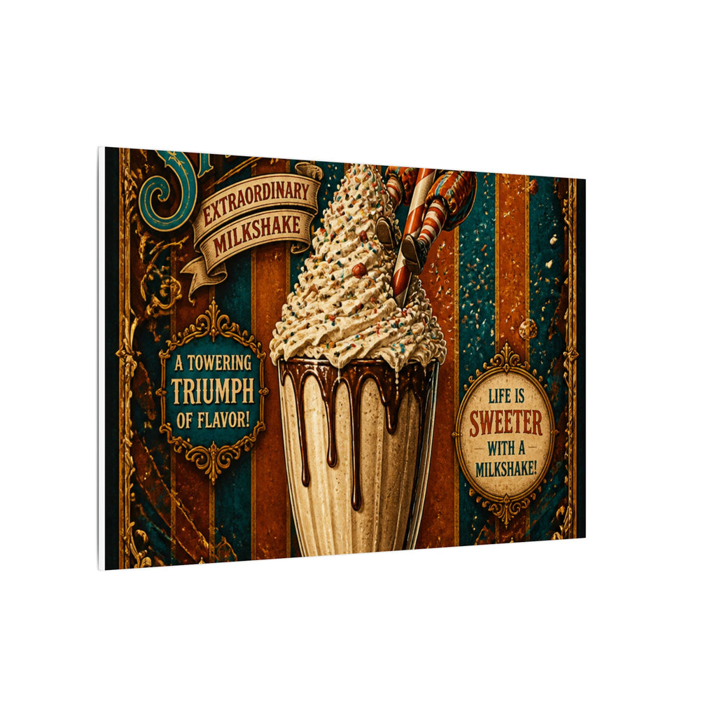 Milkshake Slide Clown Wall Art Canvas 24×36 Baroque Studio Decor Maximalist Print
