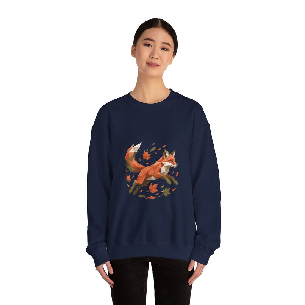 Matching Couple Sweatshirt - Fox & Rabbit Matching Couple Comfort Colors Crew Geometric Art His Hers Love Gift - Design A