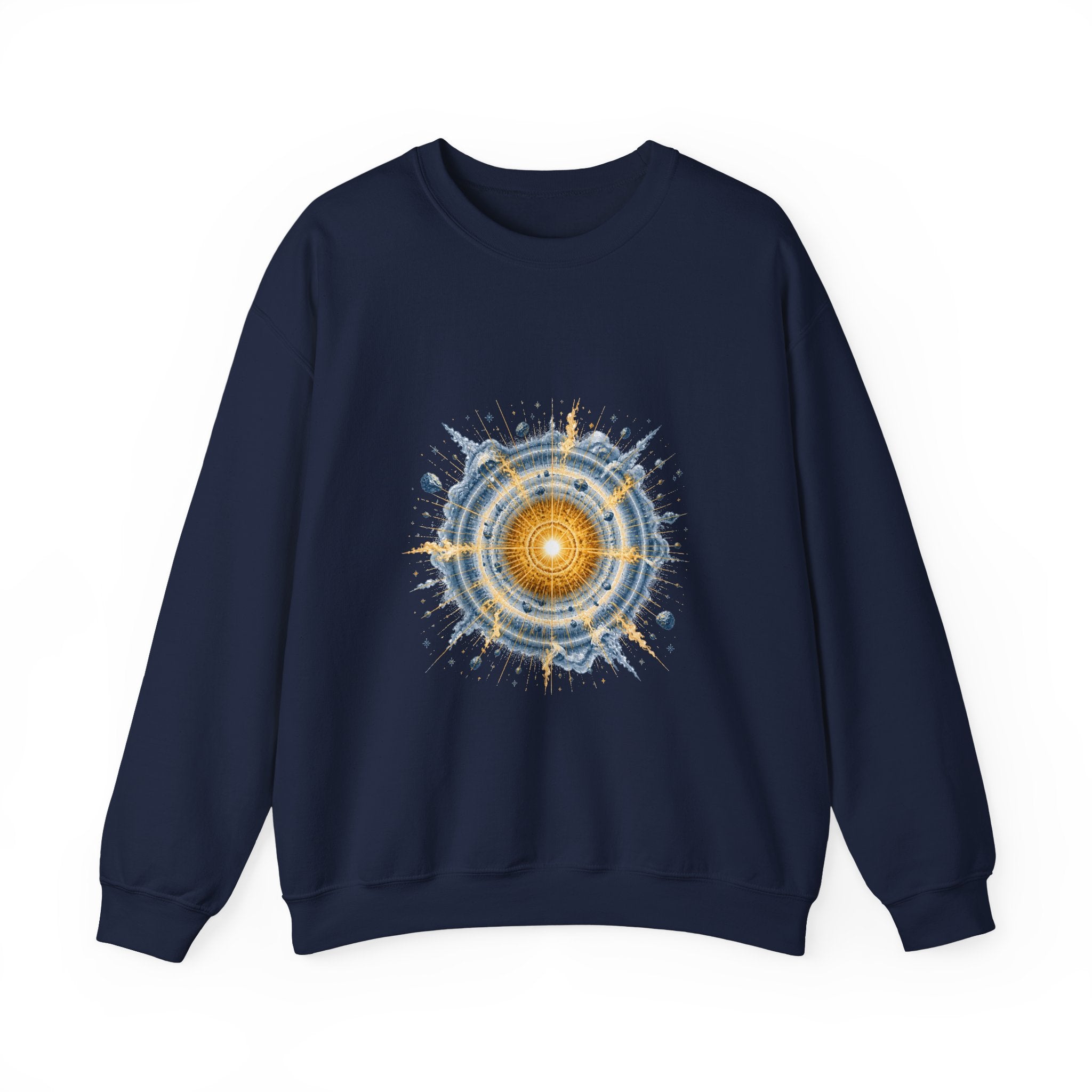 Matching Couple Sweatshirt - Galaxy & Supernova Matching Couple Crewneck Sweatshirt Vintage Art His Hers Wedding Gift - Design B