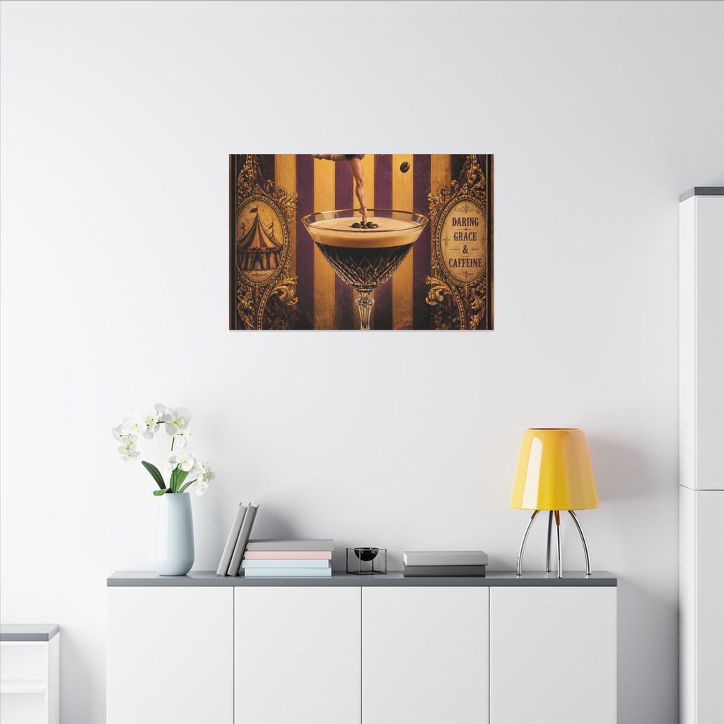Espresso Martini Acrobat Wall Art Canvas 16×20 Baroque Home Office Decor Maximalist Print