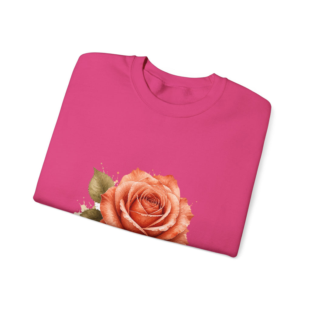 Matching Couple Sweatshirt - Rose & Thorn Matching Couple Premium Fleece Sweatshirt Watercolor Art His Hers Birthday Gift - Design A