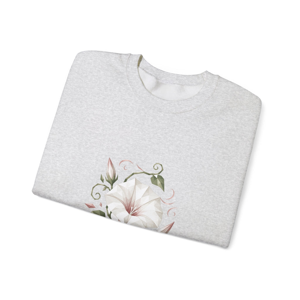 Matching Couple Sweatshirt - Sunflower & Moonflower Matching Couple Crewneck Sweatshirt Geometric Art His Hers Couple Gift - Design B