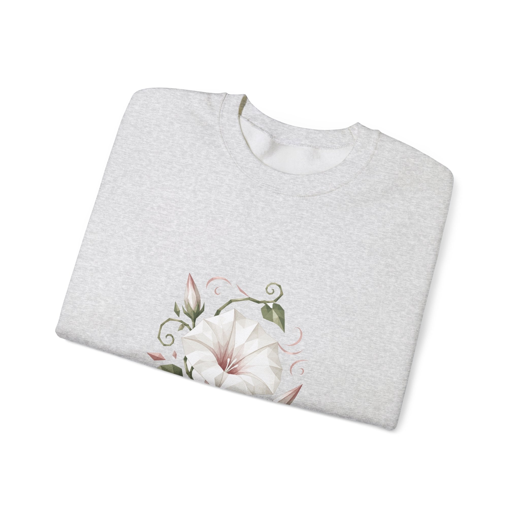 Matching Couple Sweatshirt - Sunflower & Moonflower Matching Couple Crewneck Sweatshirt Geometric Art His Hers Couple Gift - Design B