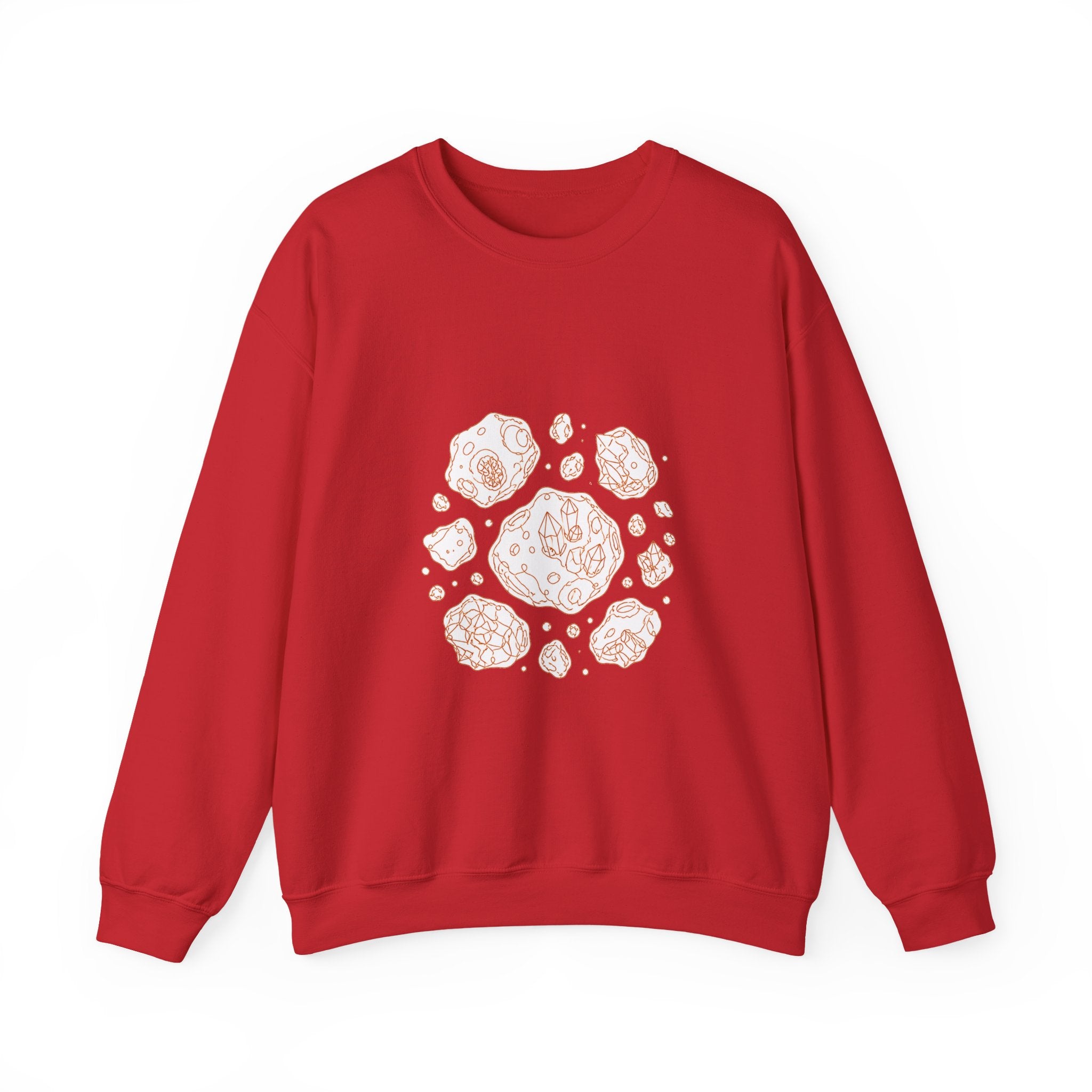 Matching Couple Sweatshirt - Comet & Asteroid Matching Couple Crewneck Sweatshirt Minimalist Art His Hers Valentine Gift - Design B