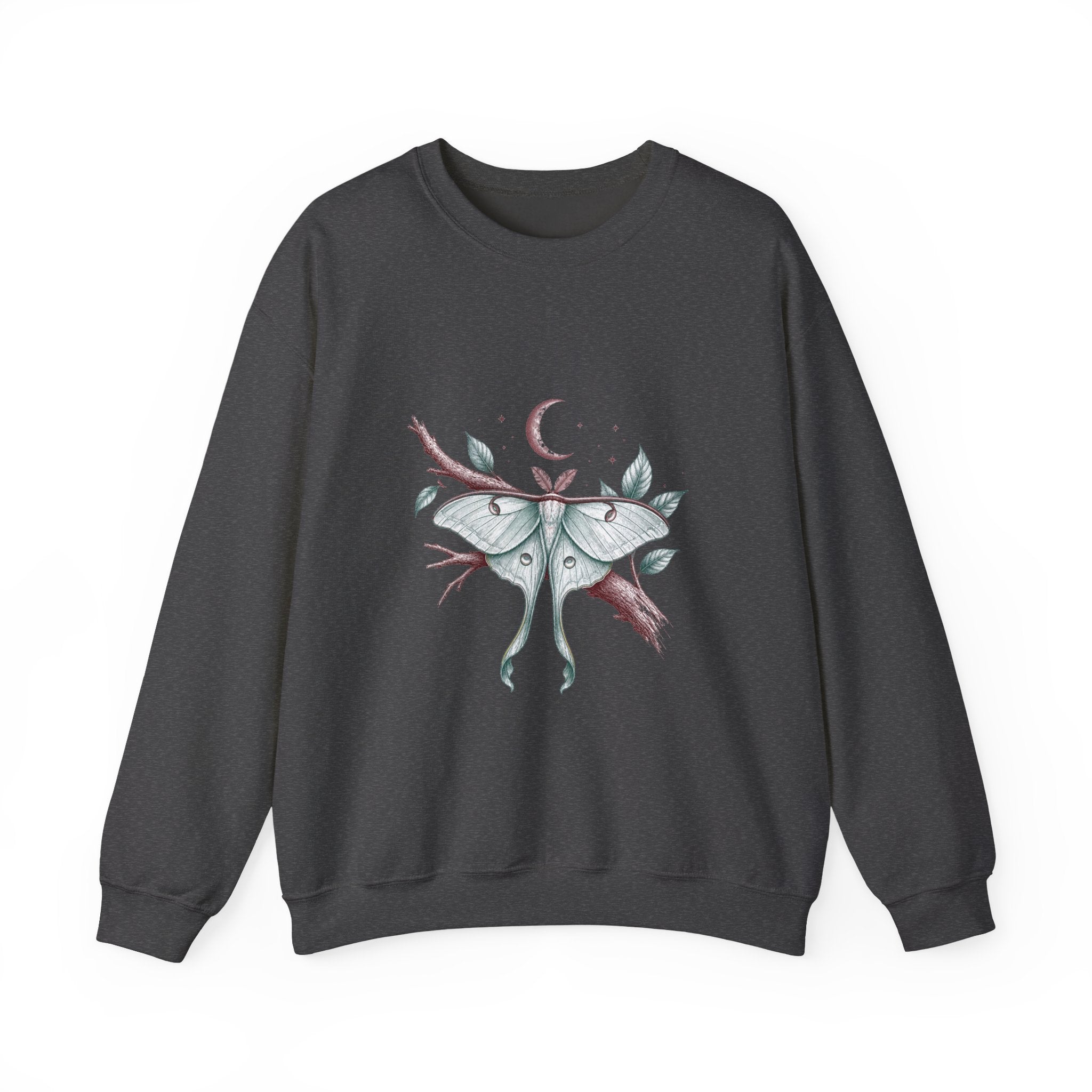 Matching Couple Sweatshirt - Butterfly & Moth Matching Couple Premium Fleece Sweatshirt Hand-Drawn Art His Hers Anniversary Gift - Design B