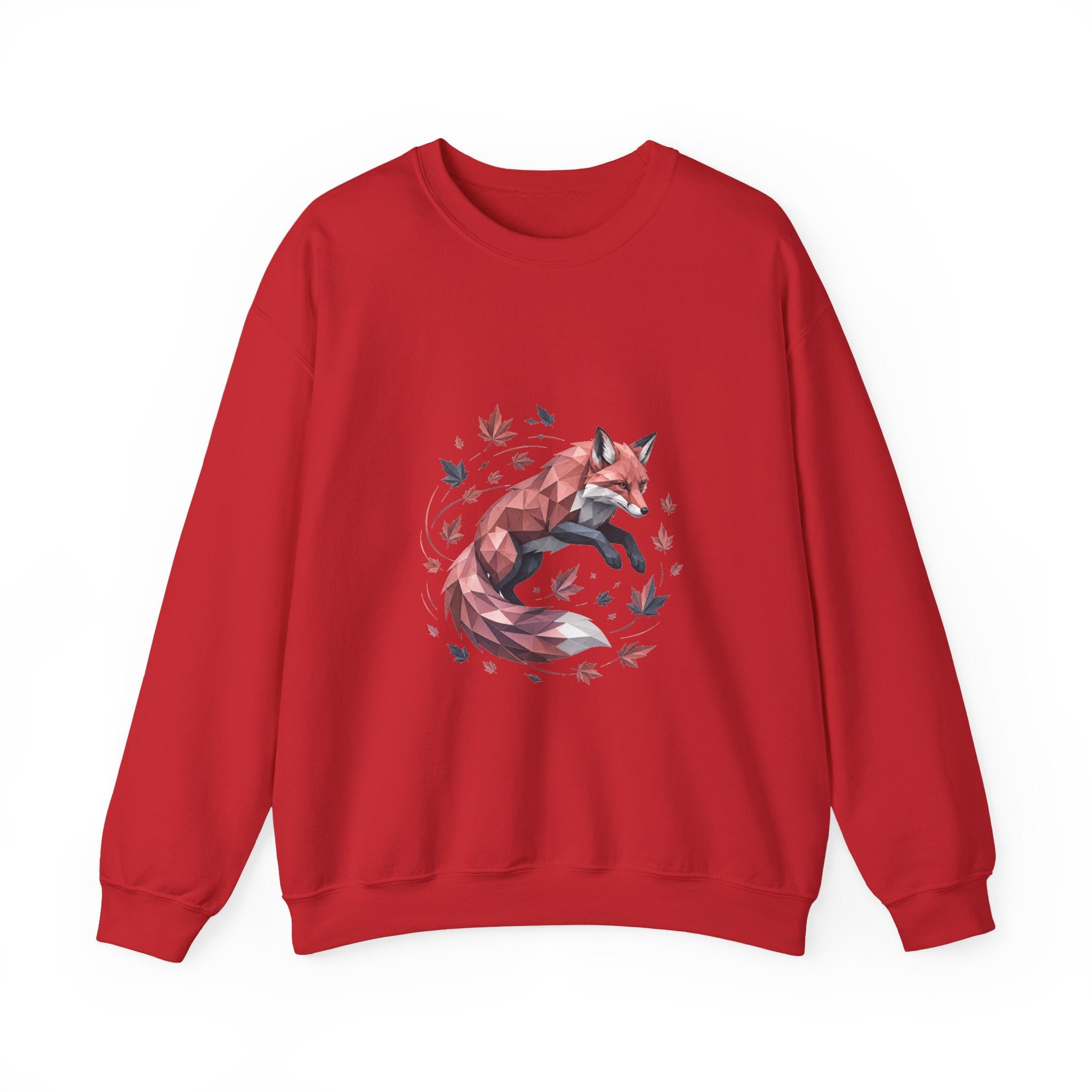Matching Couple Sweatshirt - Fox & Rabbit Matching Couple Crewneck Sweatshirt Geometric Art His Hers Couple Gift - Design A