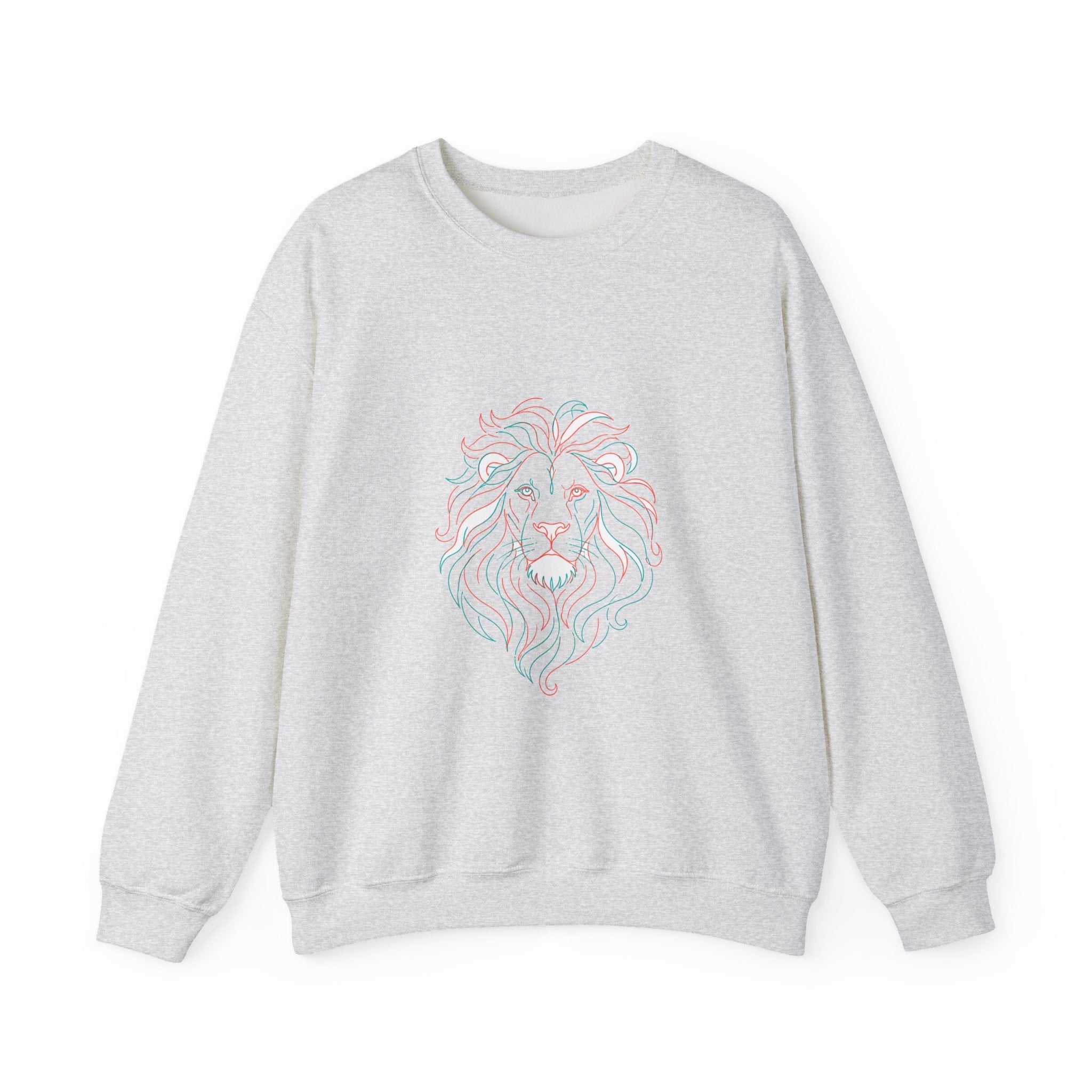 Matching Couple Sweatshirt - Lion & Lamb Matching Couple Premium Fleece Sweatshirt Minimalist Art His Hers Christmas Gift - Design A
