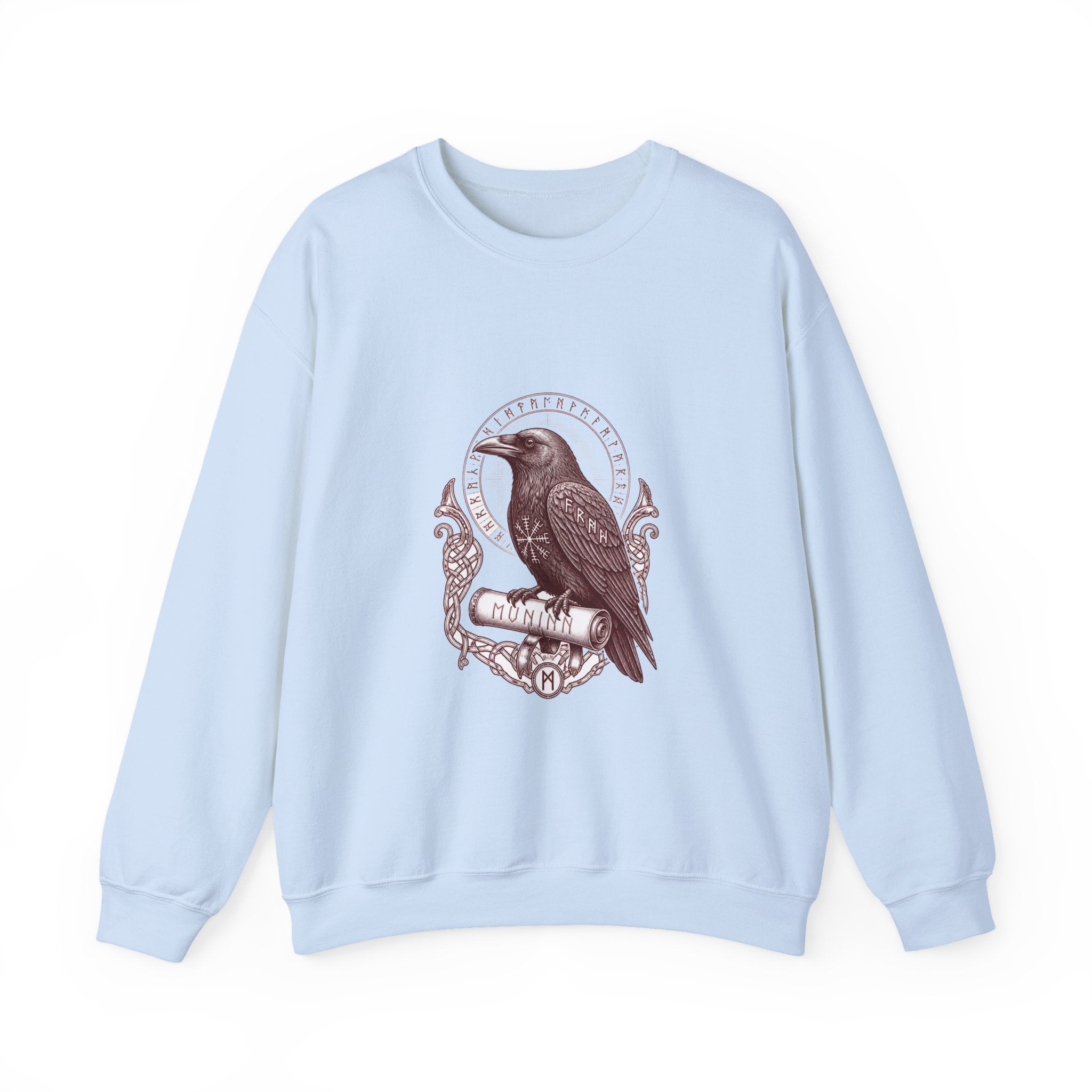 Matching Couple Sweatshirt - Huginn & Muninn Matching Couple Premium Fleece Sweatshirt Vintage Art His Hers Honeymoon Gift - Design B
