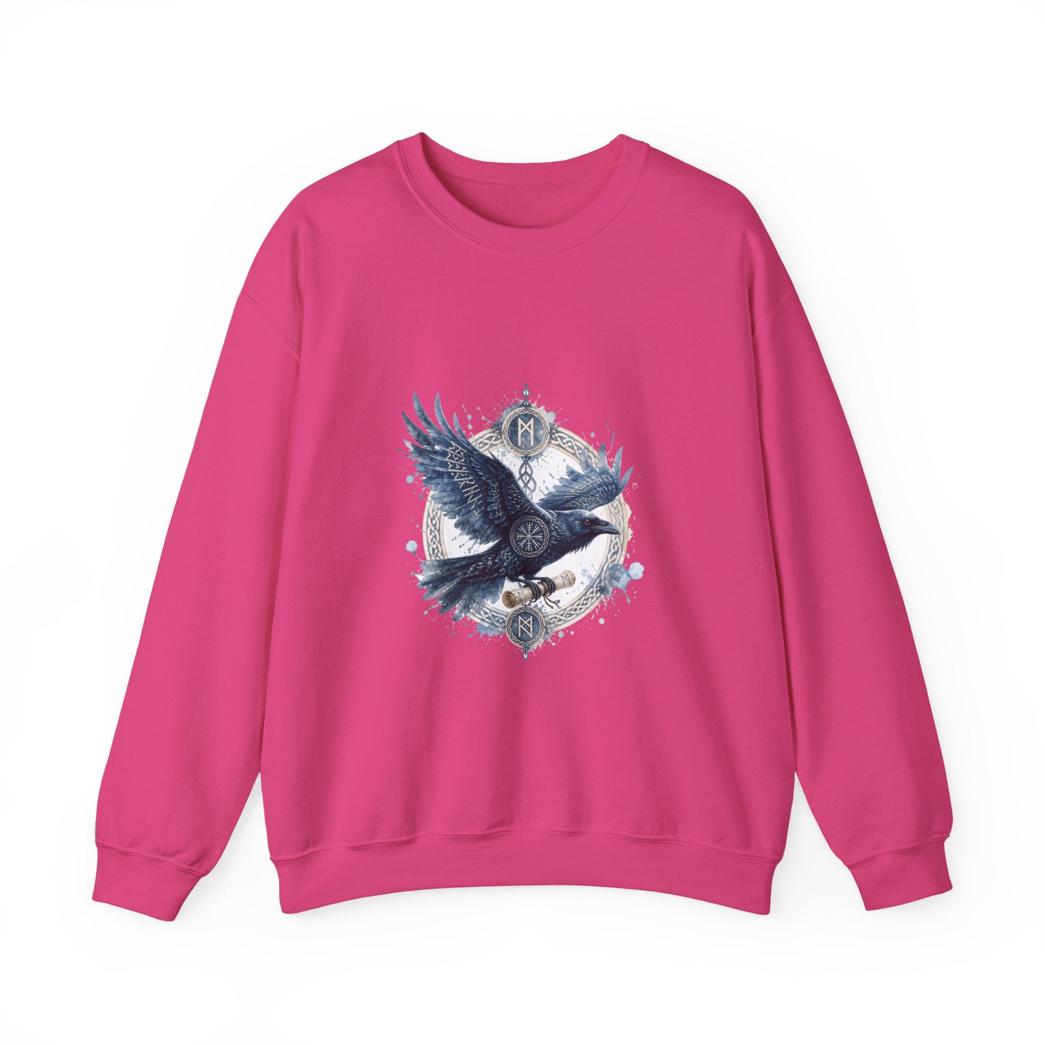 Matching Couple Sweatshirt - Huginn & Muninn Matching Couple Comfort Colors Crew Watercolor Art His Hers Birthday Gift - Design B