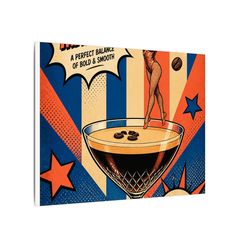 Espresso Martini Acrobat Wall Art Canvas 24×36 Pop Art Restaurant Decor Maximalist Print