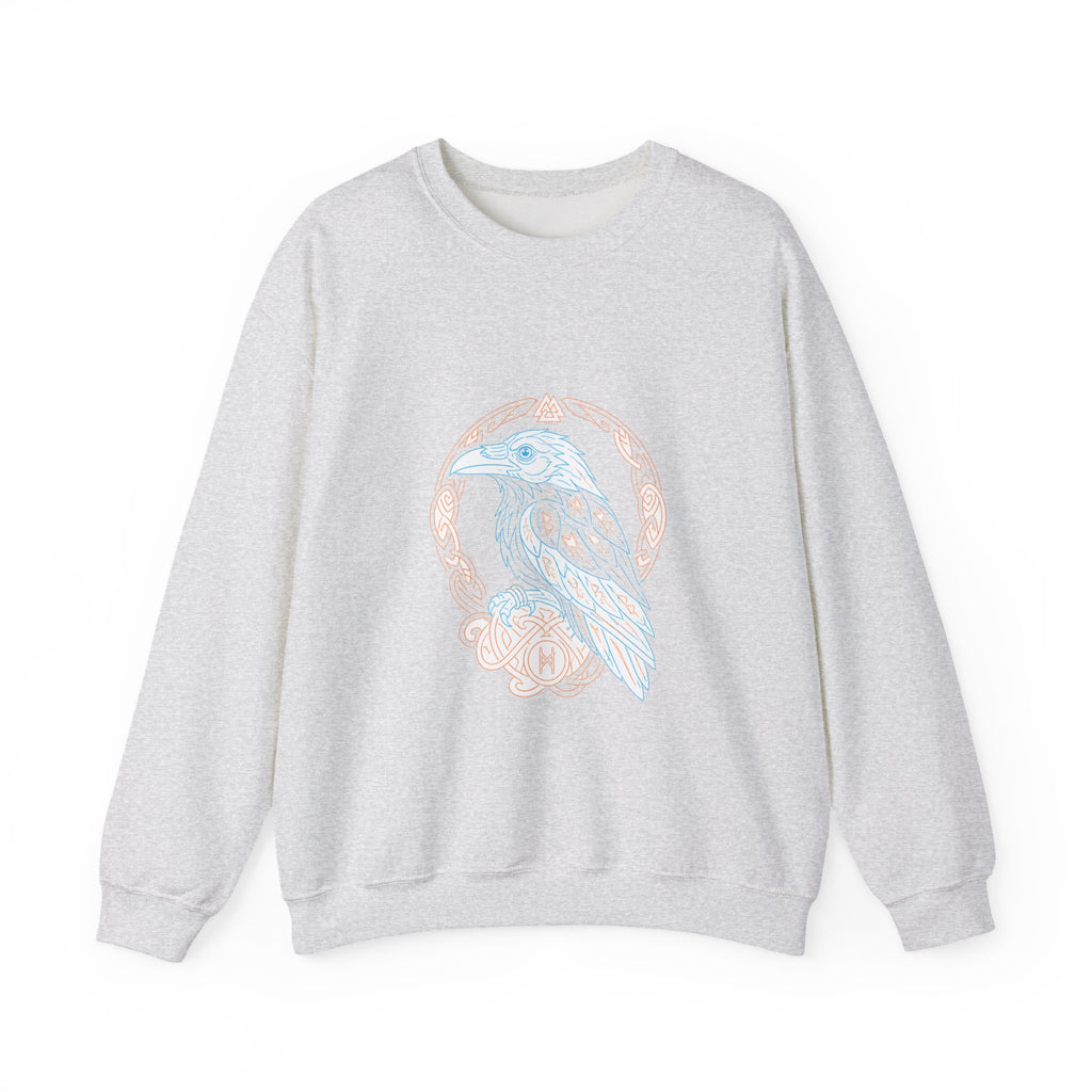 Matching Couple Sweatshirt - Huginn & Muninn Matching Couple Crewneck Sweatshirt Minimalist Art His Hers Valentine Gift - Design A