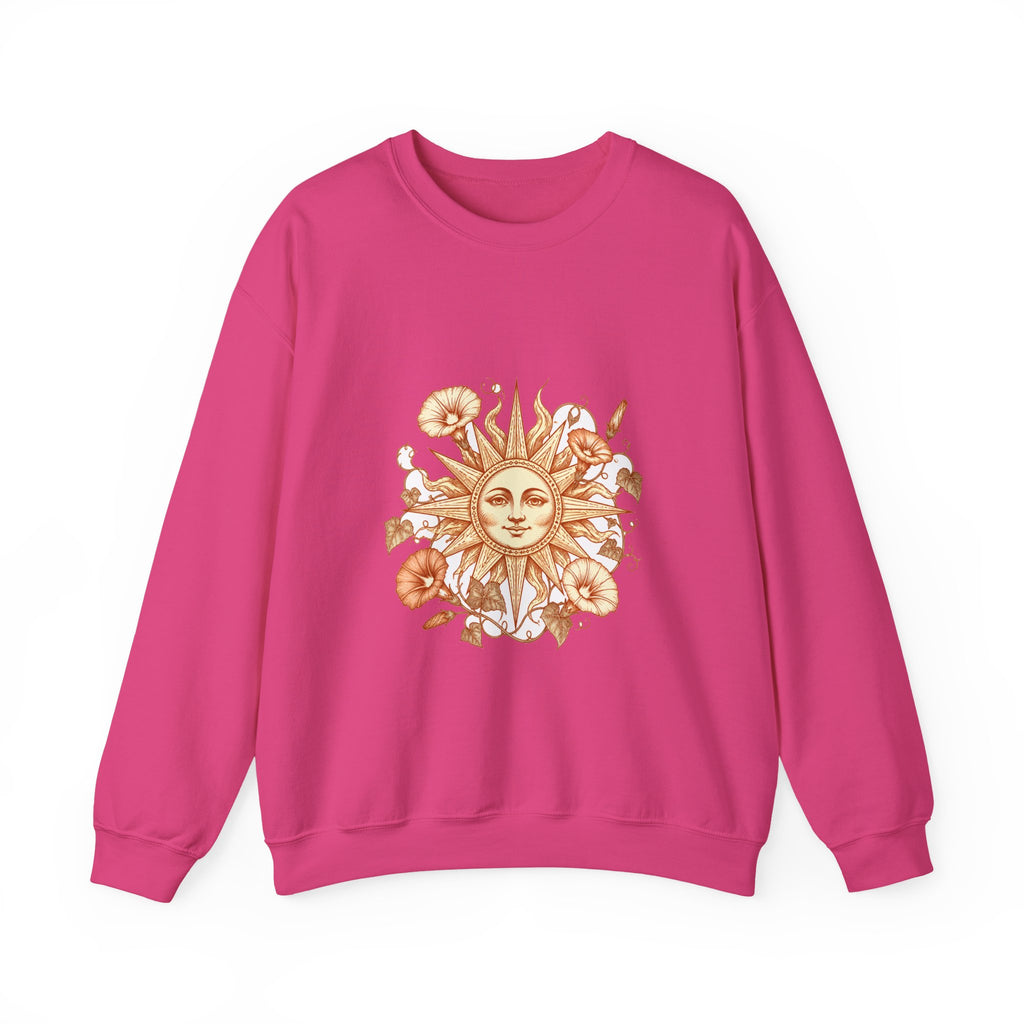 Matching Couple Sweatshirt - Sun & Moon Matching Couple Comfort Colors Crew Hand-Drawn Art His Hers Anniversary Gift - Design B