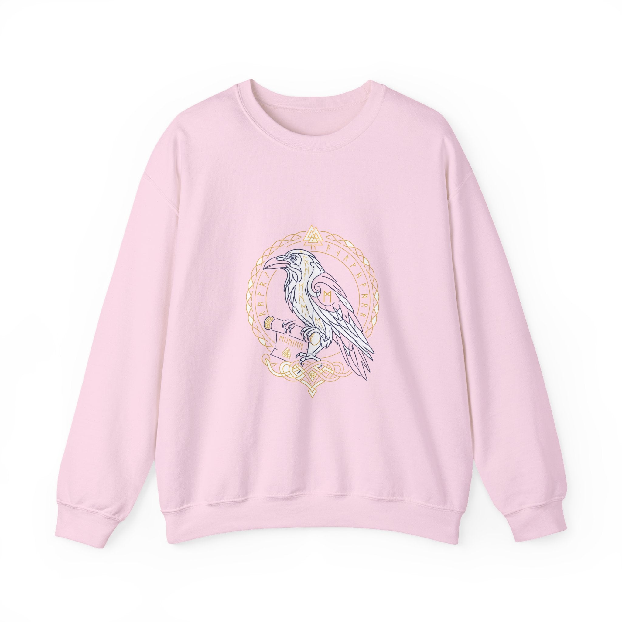 Matching Couple Sweatshirt - Huginn & Muninn Matching Couple Premium Fleece Sweatshirt Minimalist Art His Hers Christmas Gift - Design B