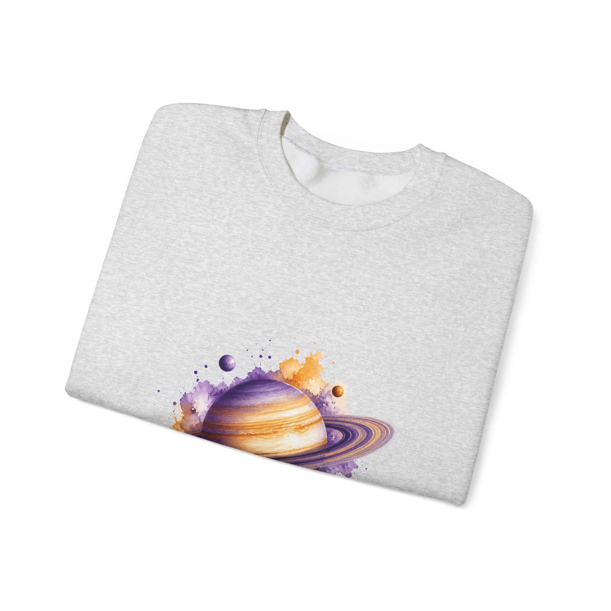 Matching Couple Sweatshirt - Saturn & Jupiter Matching Couple Comfort Colors Crew Watercolor Art His Hers Birthday Gift - Design A