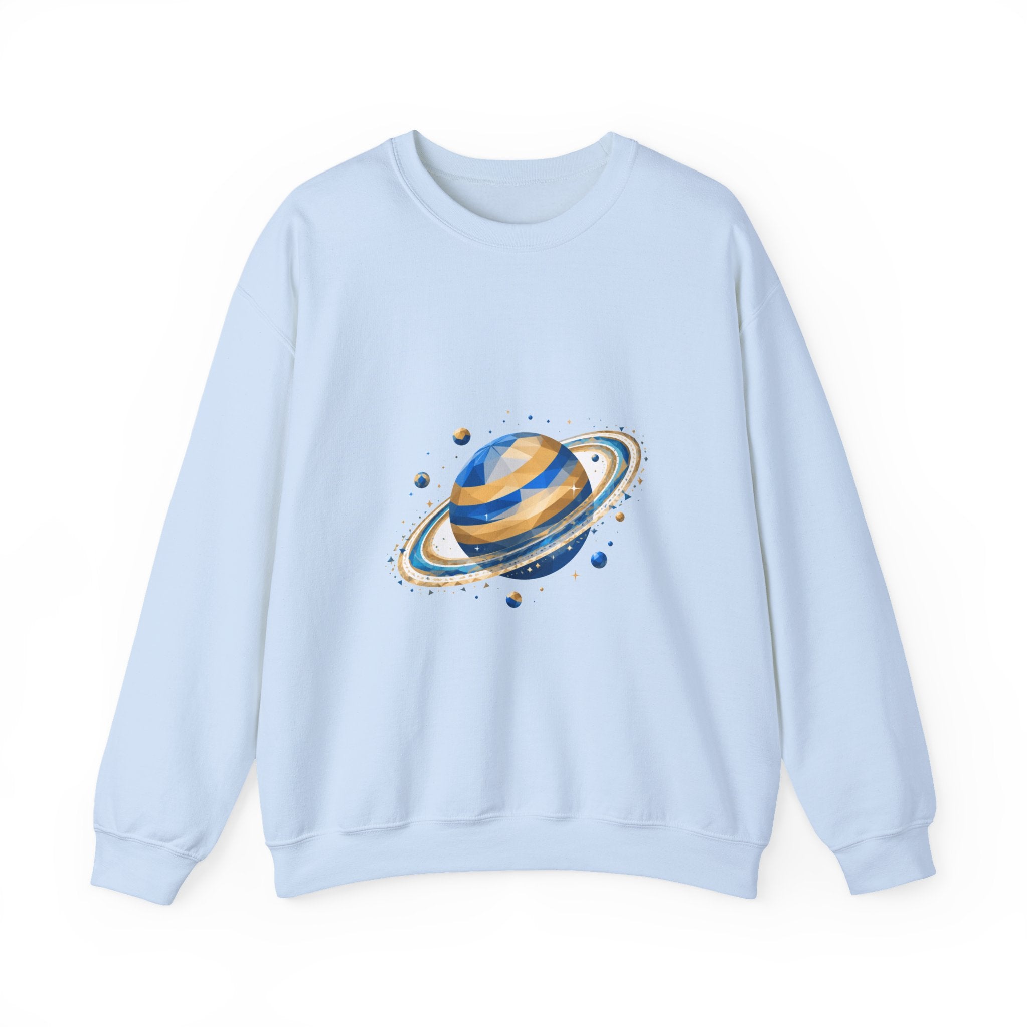 Matching Couple Sweatshirt - Astronaut & Planet Matching Couple Premium Fleece Sweatshirt Geometric Art His Hers Love Gift - Design B