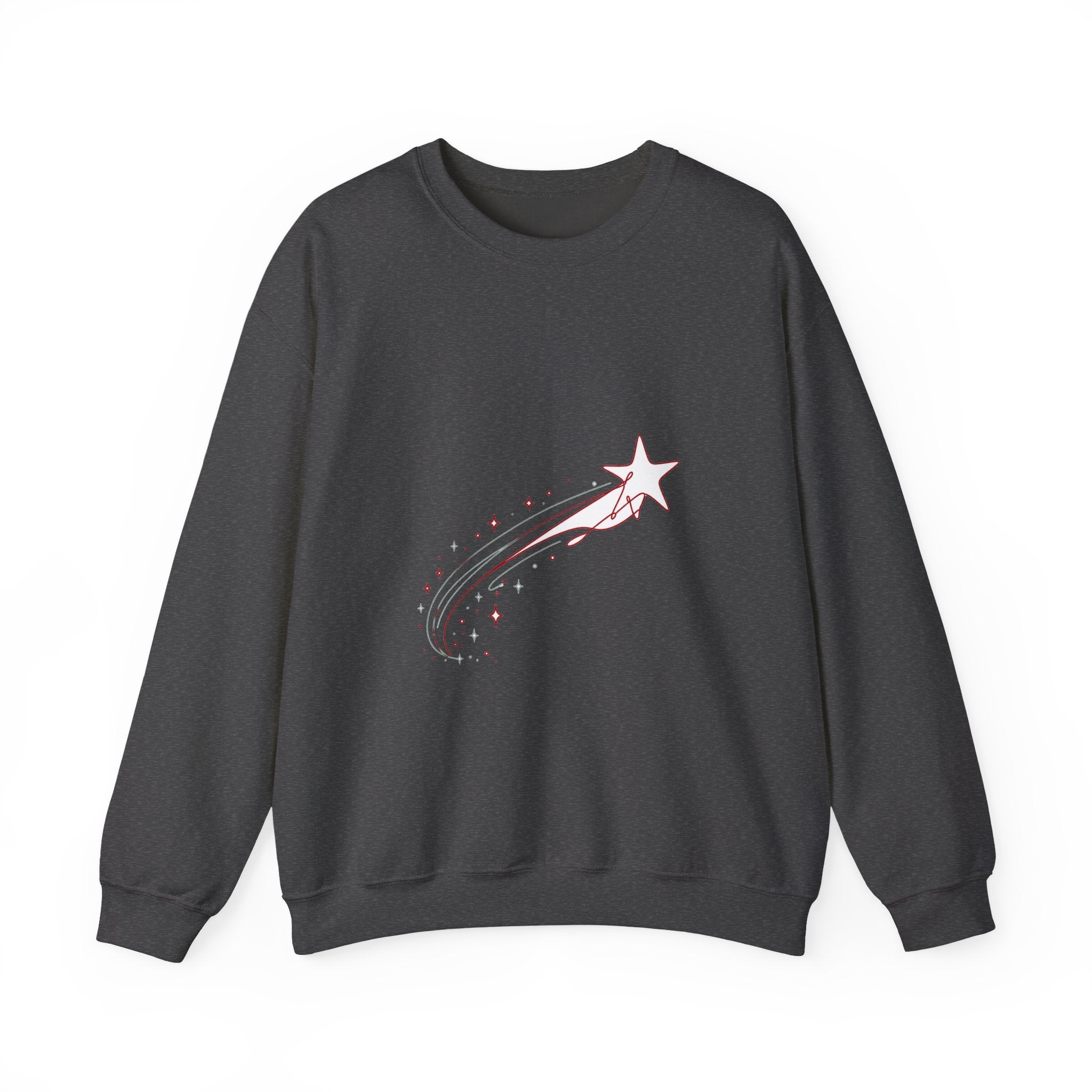 Matching Couple Sweatshirt - Shooting Star & North Star Matching Couple Crewneck Sweatshirt Minimalist Art His Hers Valentine Gift - Design A