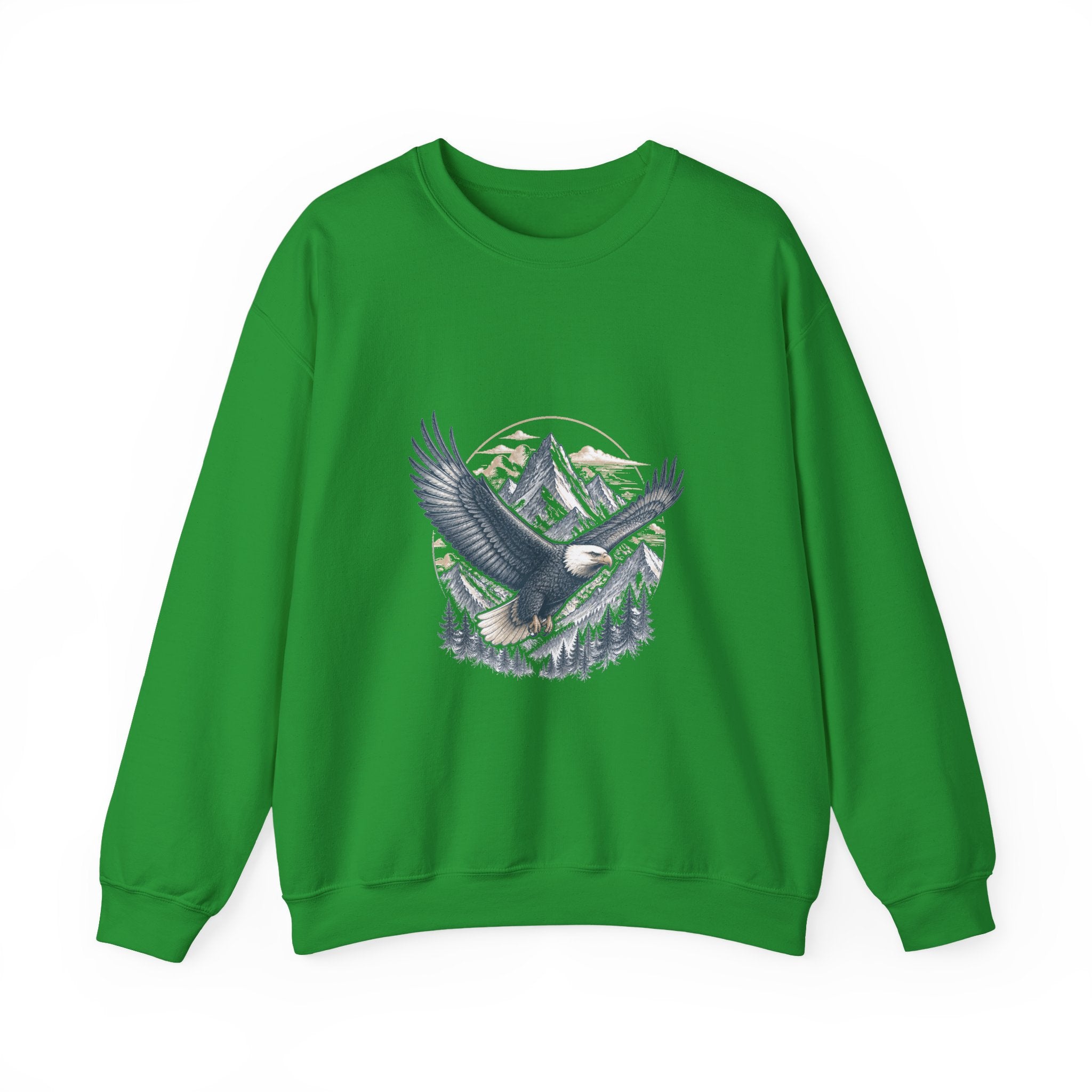 Matching Couple Sweatshirt - Eagle & Whale Matching Couple Crewneck Sweatshirt Hand-Drawn Art His Hers Best Friend Gift - Design A