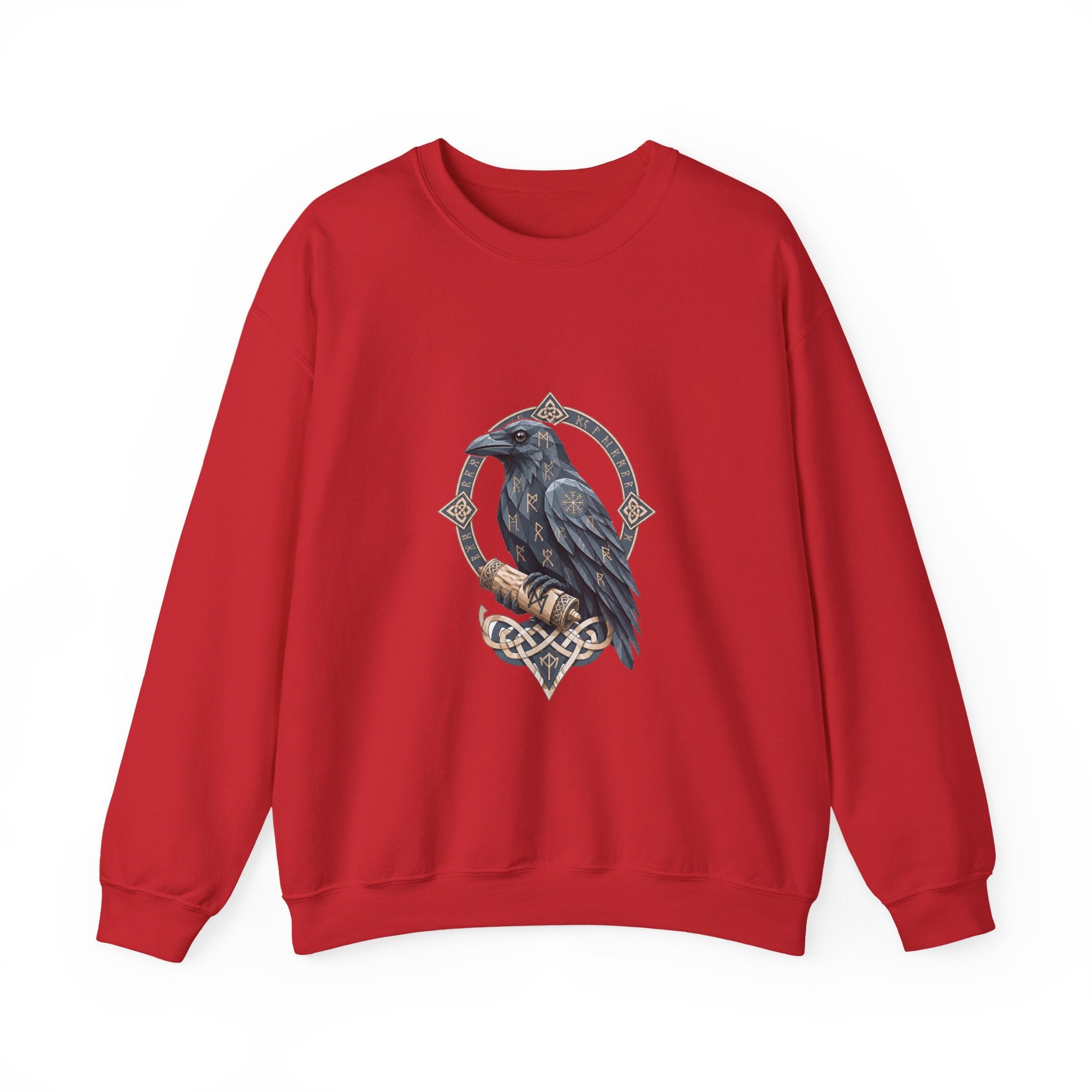 Matching Couple Sweatshirt - Huginn & Muninn Matching Couple Premium Fleece Sweatshirt Geometric Art His Hers Love Gift - Design B