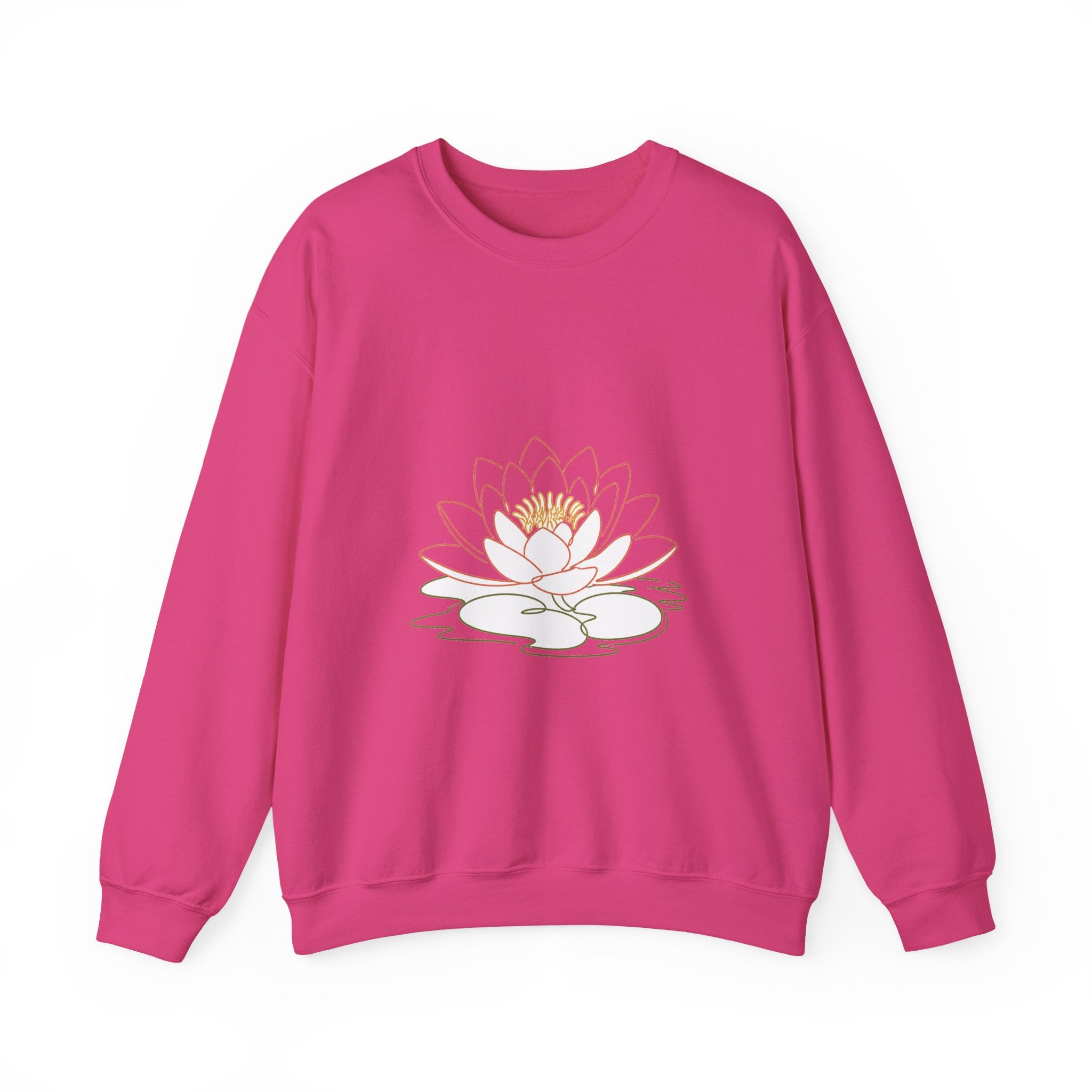 Matching Couple Sweatshirt - Open & Closed Lotus Matching Couple Comfort Colors Crew Minimalist Art His Hers Christmas Gift - Design A