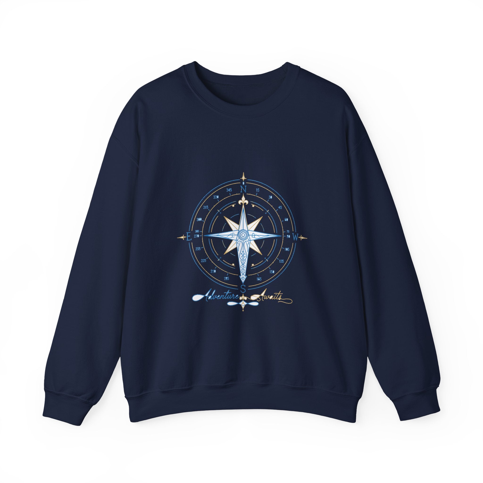 Matching Couple Sweatshirt - Compass North & South Matching Couple Premium Fleece Sweatshirt Minimalist Art His Hers Christmas Gift - Design B