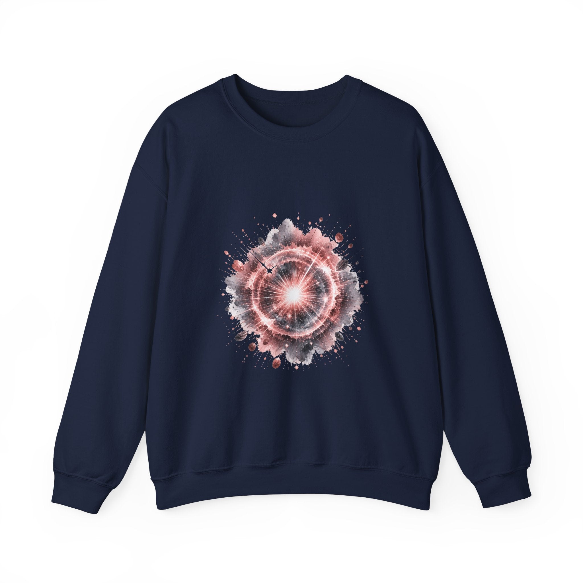 Matching Couple Sweatshirt - Galaxy & Supernova Matching Couple Premium Fleece Sweatshirt Watercolor Art His Hers Birthday Gift - Design B