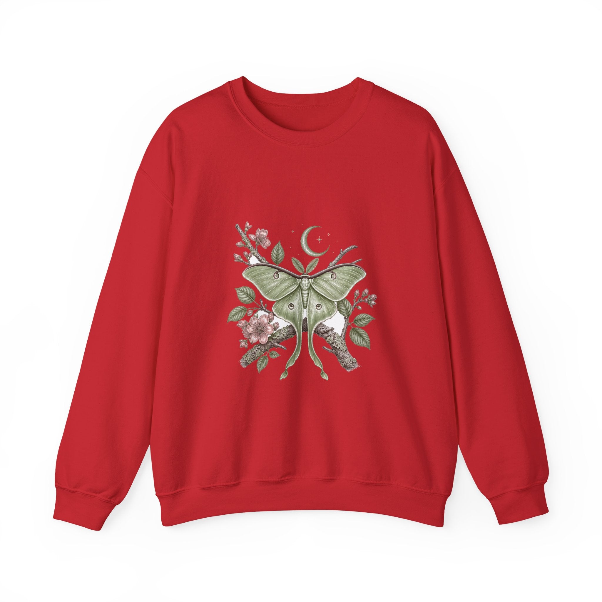 Matching Couple Sweatshirt - Butterfly & Moth Matching Couple Crewneck Sweatshirt Vintage Art His Hers Wedding Gift - Design B