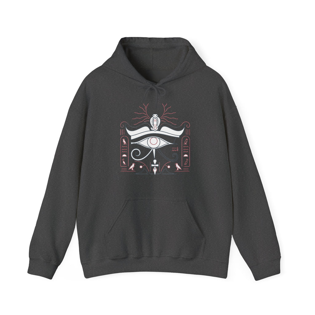 Matching Couple Sweatshirt - Eye of Ra & Horus Matching Couple Hooded Sweatshirt Minimalist Art His Hers Valentine Gift - Design A