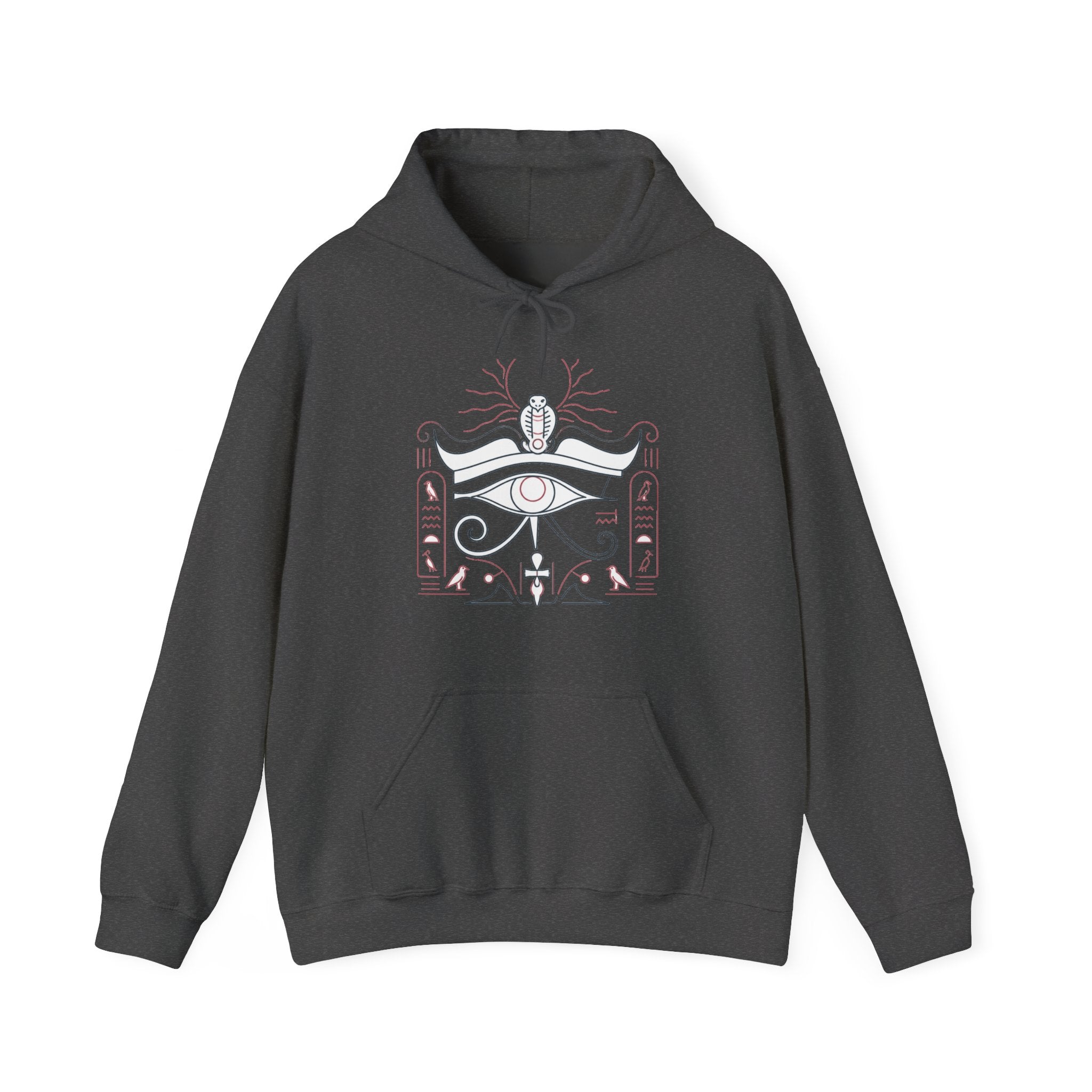 Matching Couple Sweatshirt - Eye of Ra & Horus Matching Couple Hooded Sweatshirt Minimalist Art His Hers Valentine Gift - Design A
