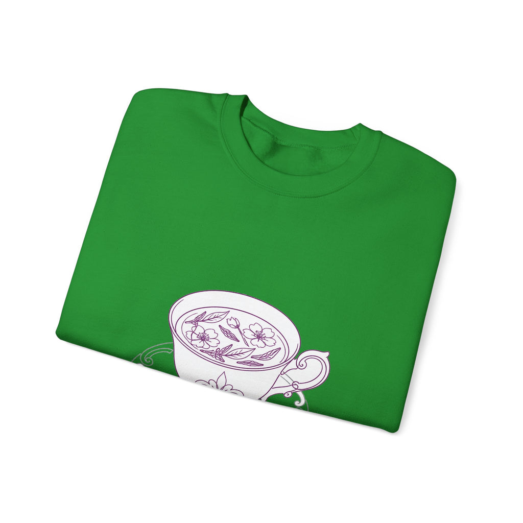 Matching Couple Sweatshirt - Coffee & Tea Matching Couple Comfort Colors Crew Minimalist Art His Hers Christmas Gift - Design B