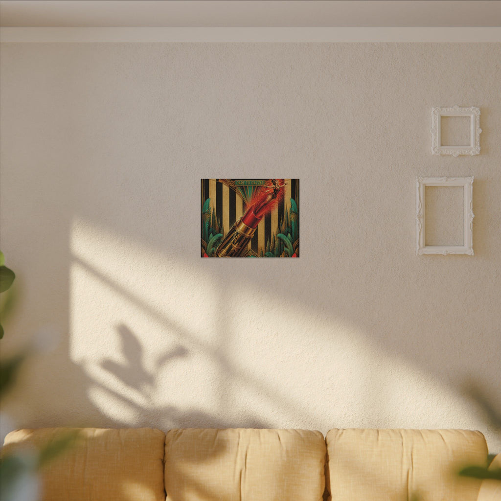 Lipstick Cannon Wall Art Canvas 16×20 Art Deco Entryway Decor Maximalist Print