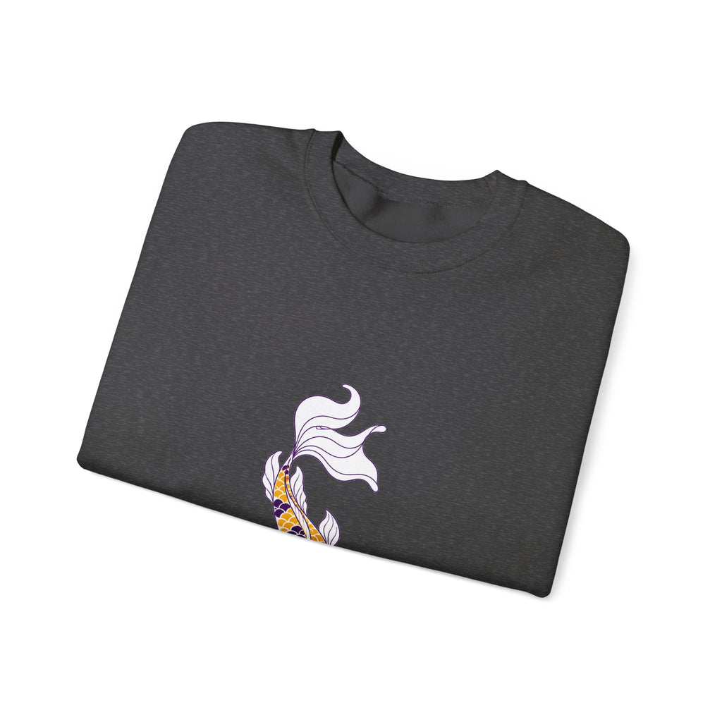 Matching Couple Sweatshirt - Koi Fish Yin Yang Matching Couple Comfort Colors Crew Minimalist Art His Hers Christmas Gift - Design B