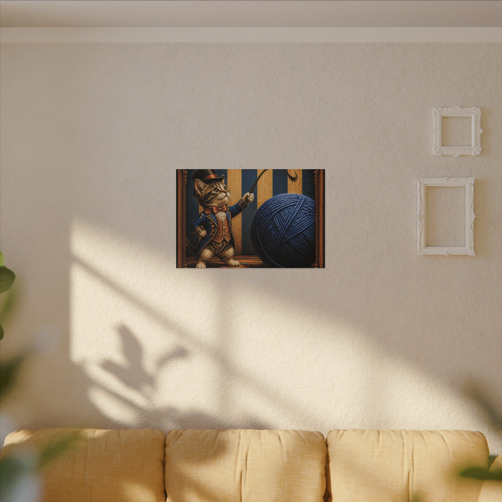 Cat Lion Tamer Wall Art Canvas 24×36 Baroque Studio Decor Maximalist Print