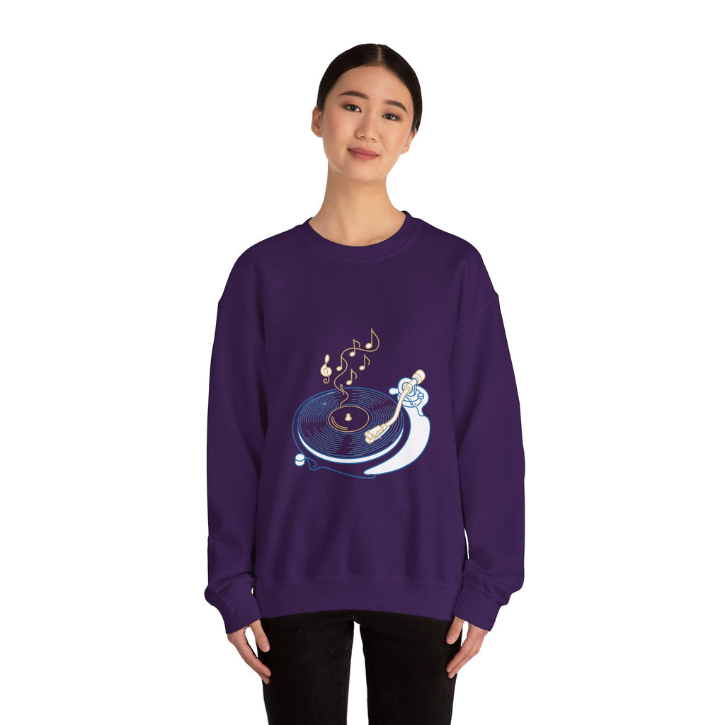 Matching Couple Sweatshirt - Vinyl & Cassette Matching Couple Comfort Colors Crew Minimalist Art His Hers Christmas Gift - Design A