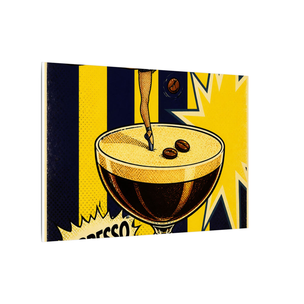 Espresso Martini Acrobat Wall Art Canvas 16×20 Pop Art Living Room Decor Maximalist Print