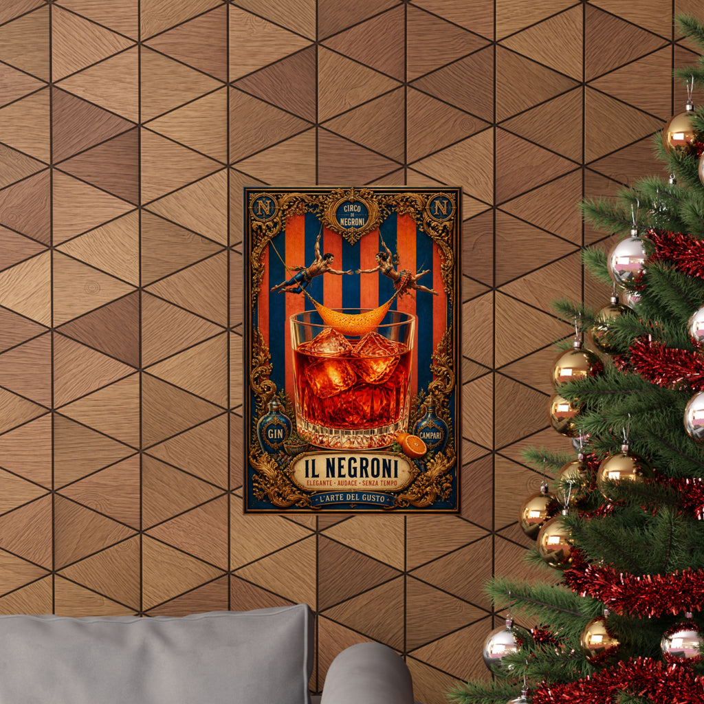 Negroni Trapeze Act Wall Art Poster 24×36 Baroque Studio Decor Maximalist Print