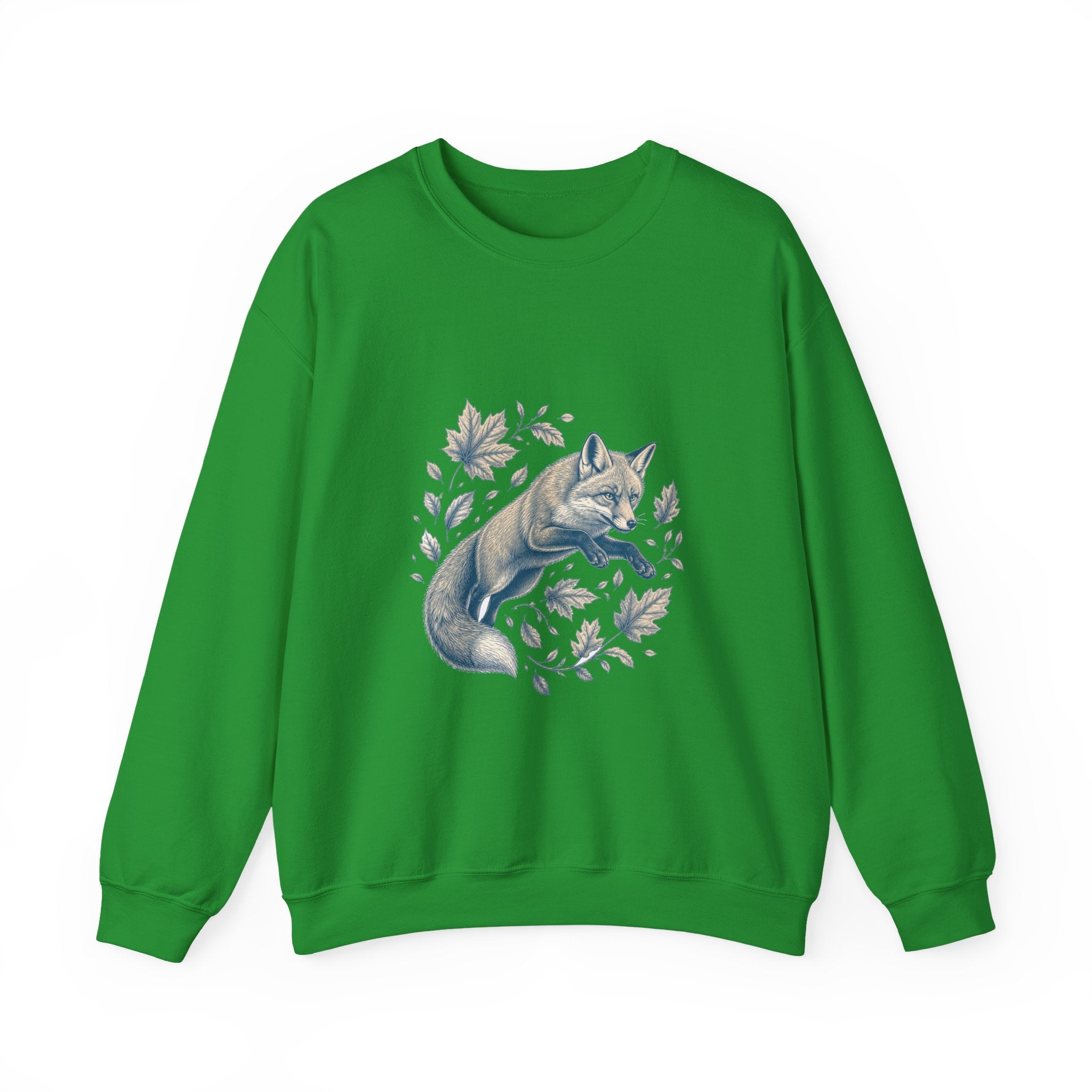 Matching Couple Sweatshirt - Fox & Rabbit Matching Couple Crewneck Sweatshirt Vintage Art His Hers Wedding Gift - Design A